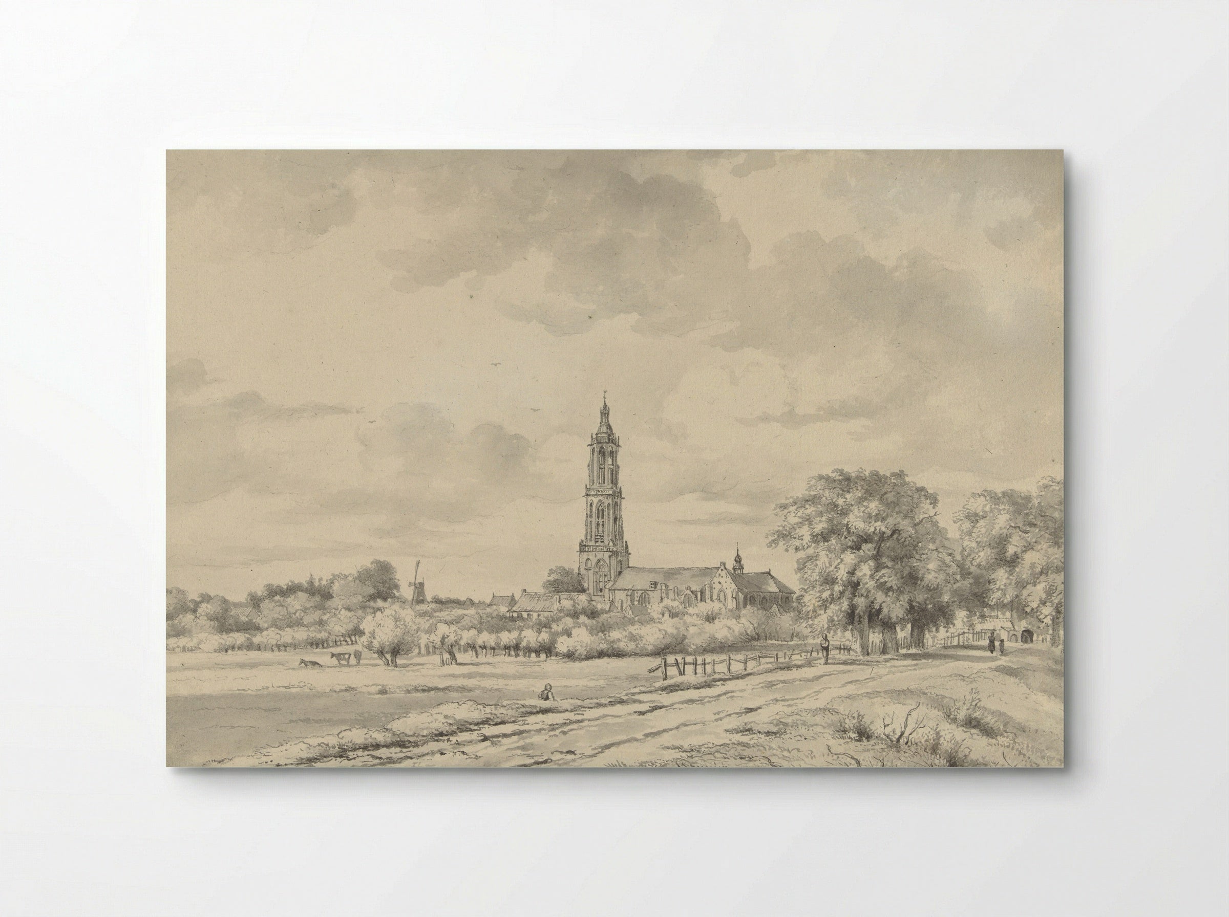 Gezicht op Rhenen - Arnoldus Johannes Eymer - Poster
