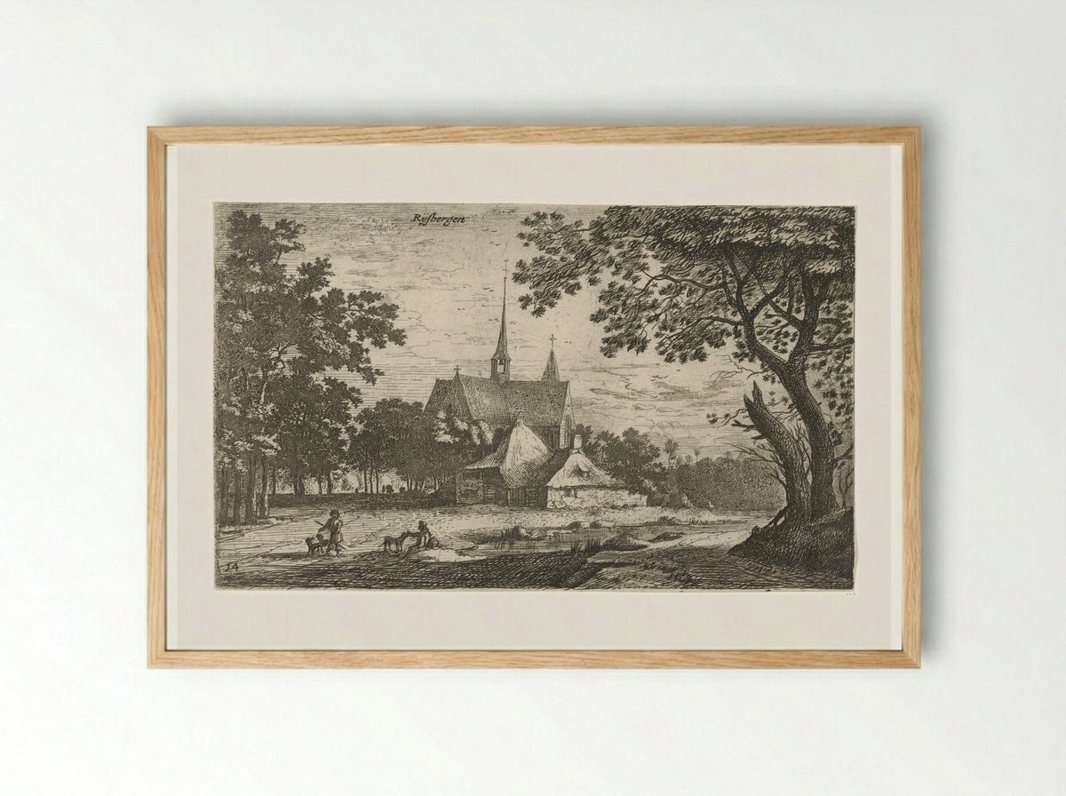 Gezicht op Rijsbergen - Roelant Roghman - Framed Print Wood