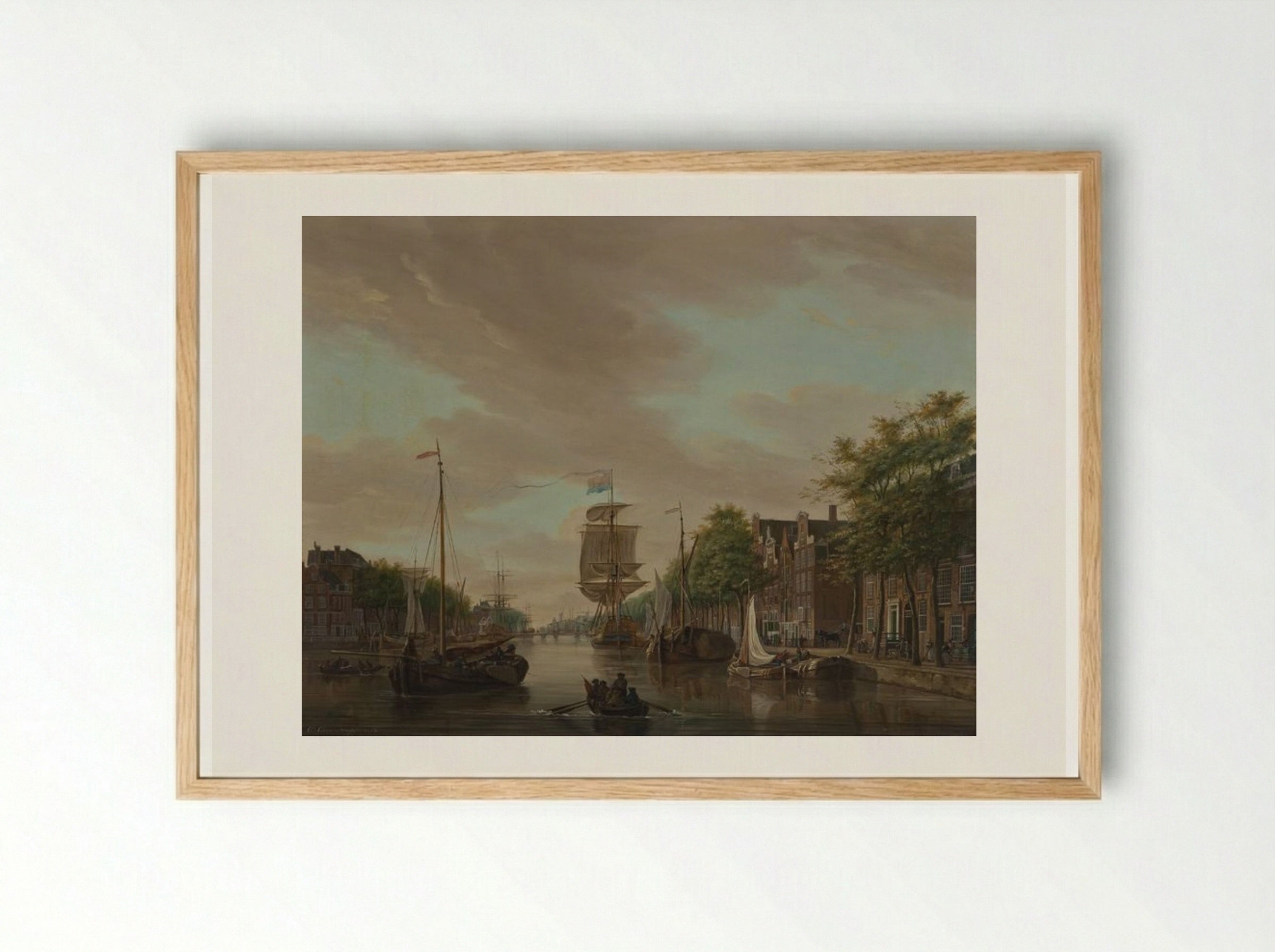 Gezicht op Rotterdam gezien vanaf de Maas - Gerrit Groenewegen - Framed Print Wood