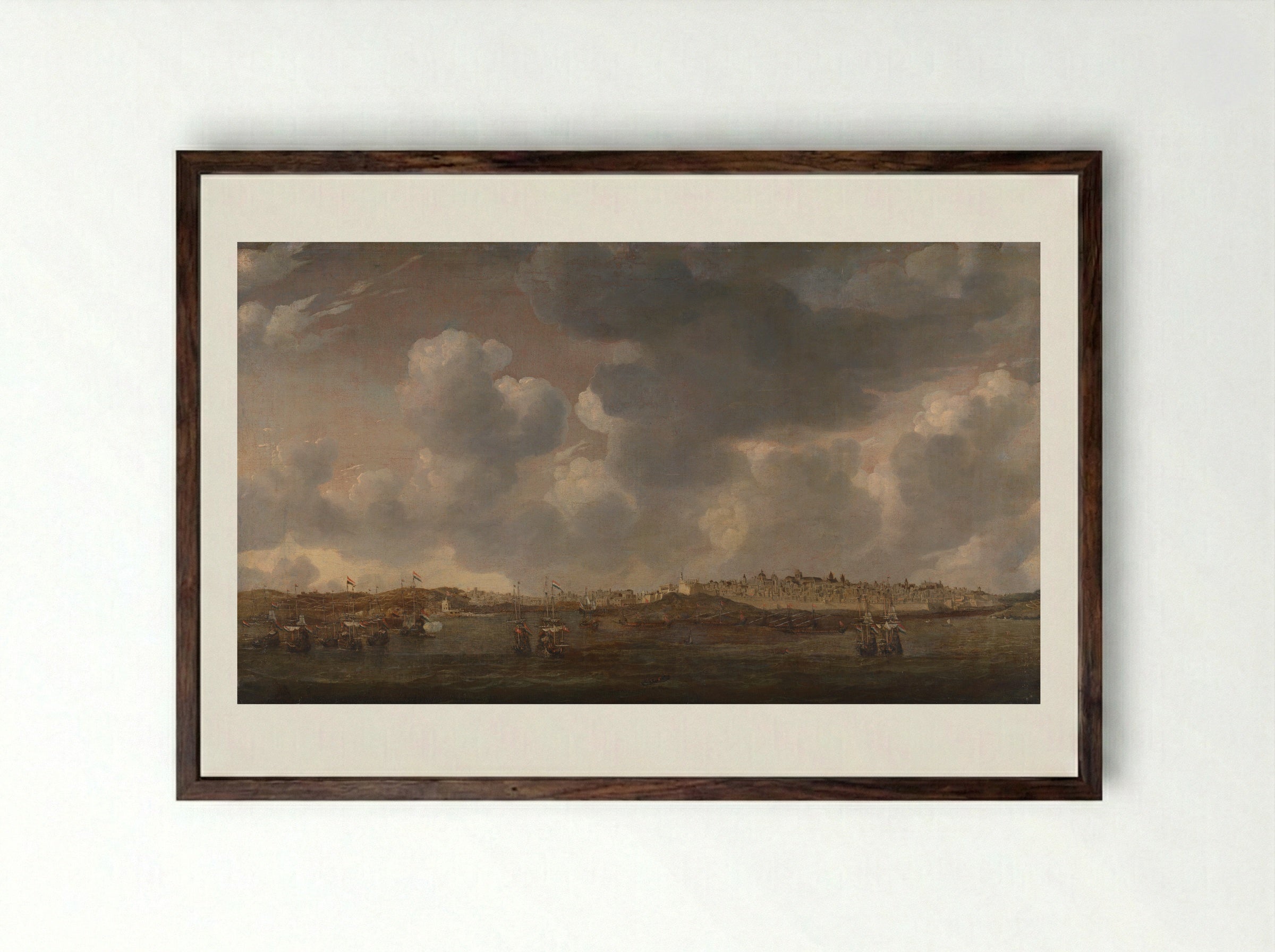 Gezicht op Salee in Marokko - Admiraliteit van Amsterdam - Framed Print Dark Wood