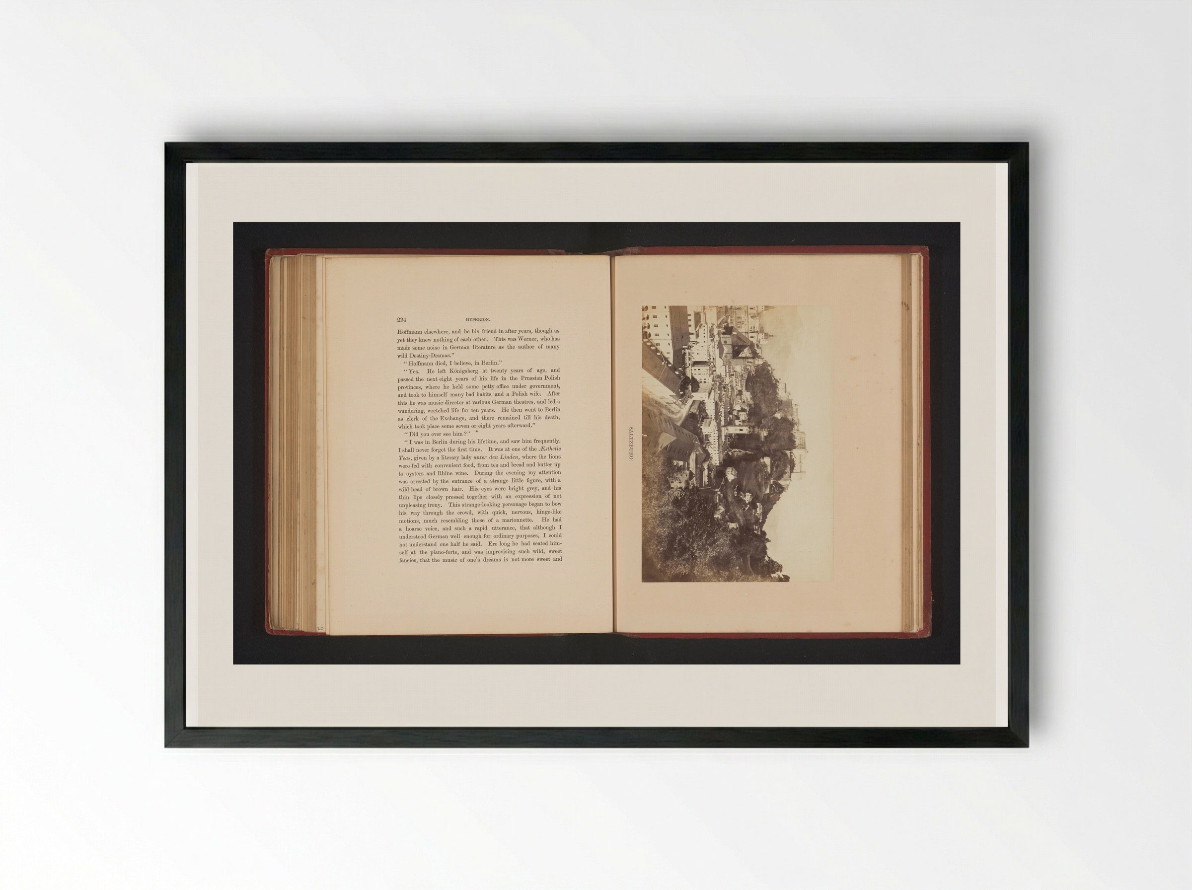 Gezicht op Salzburg - Francis Frith - Framed Print Black