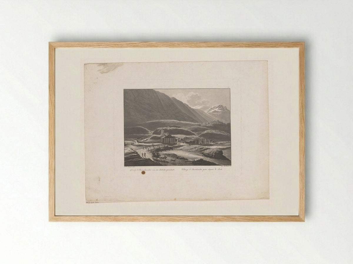 Gezicht op San Bernardino - Johann Jakob Meyer - Framed Print Wood
