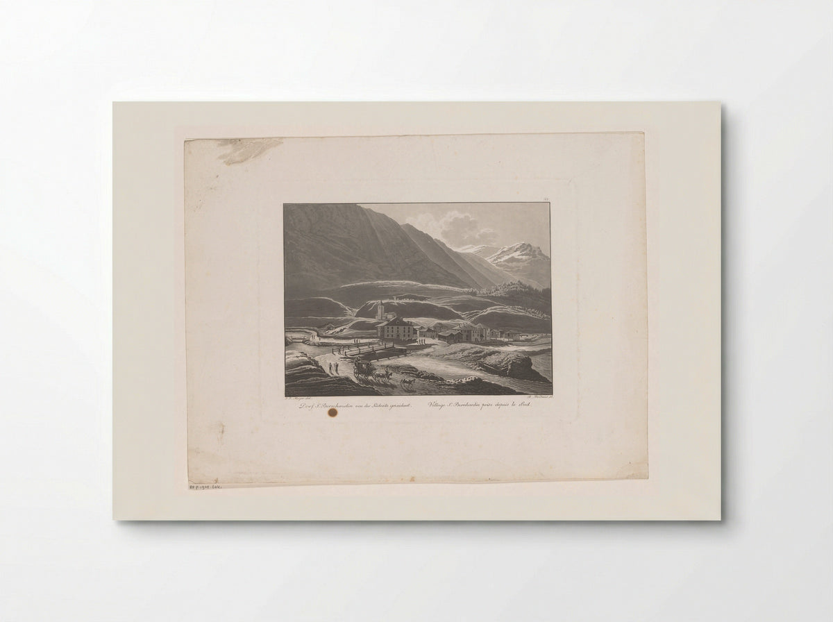 Gezicht op San Bernardino - Johann Jakob Meyer - Poster