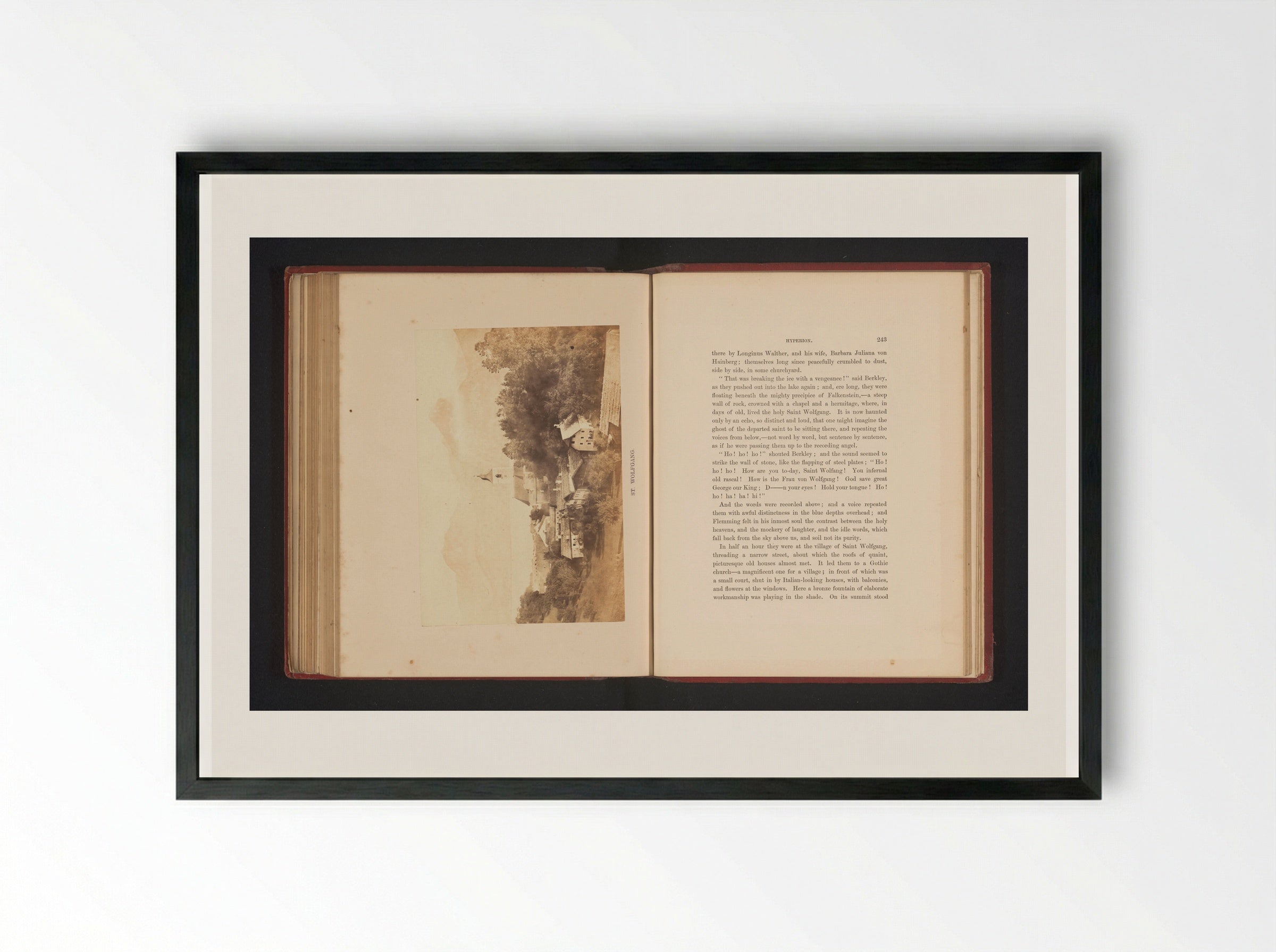 Gezicht op Sankt Wolfgang im Salzkammergut - Francis Frith - Framed Print Black