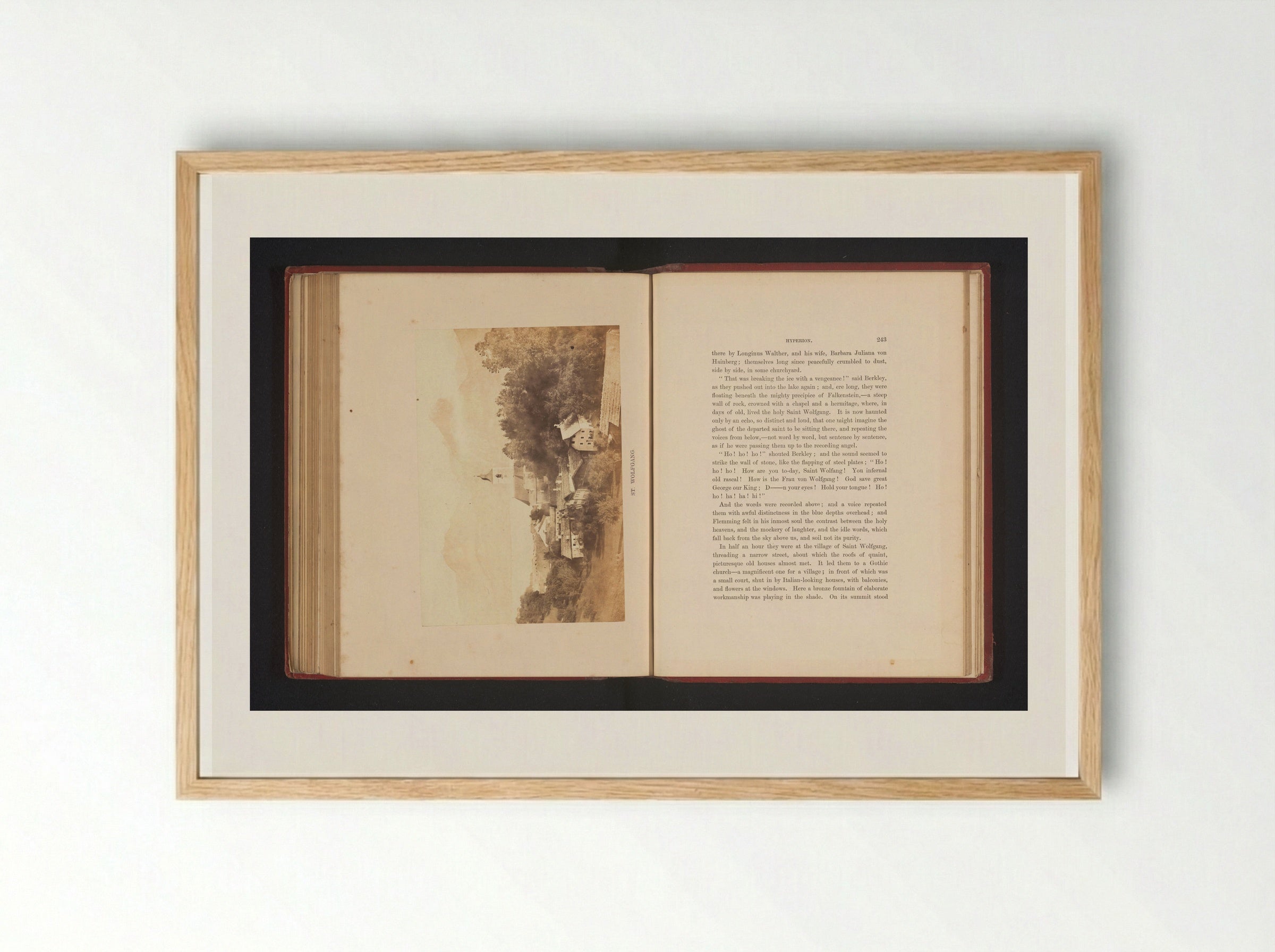 Gezicht op Sankt Wolfgang im Salzkammergut - Francis Frith - Framed Print Wood
