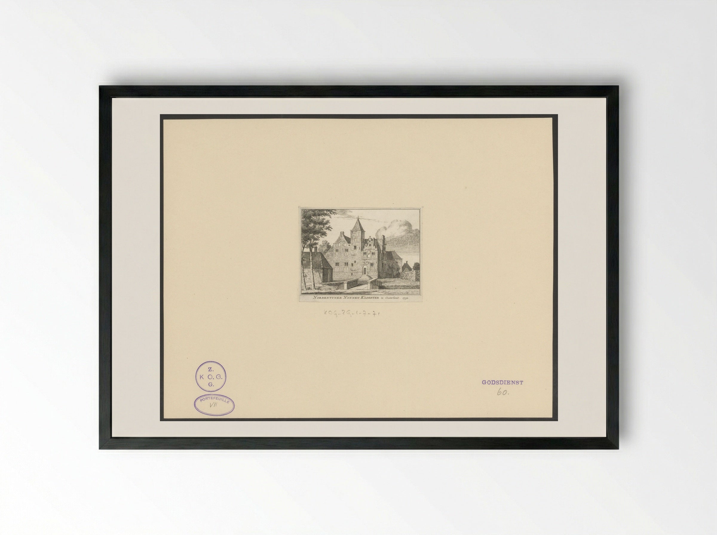 Gezicht op Sint-Catharinadal - Hendrik Spilman - Framed Print Black