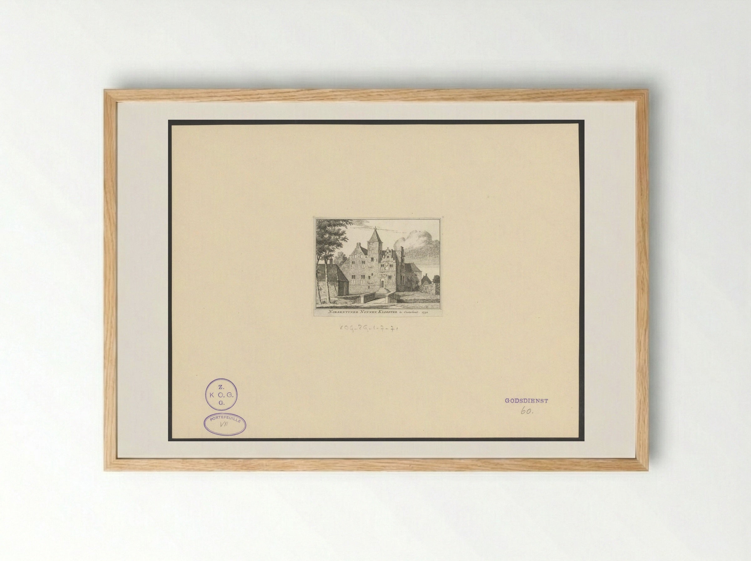 Gezicht op Sint-Catharinadal - Hendrik Spilman - Framed Print Wood