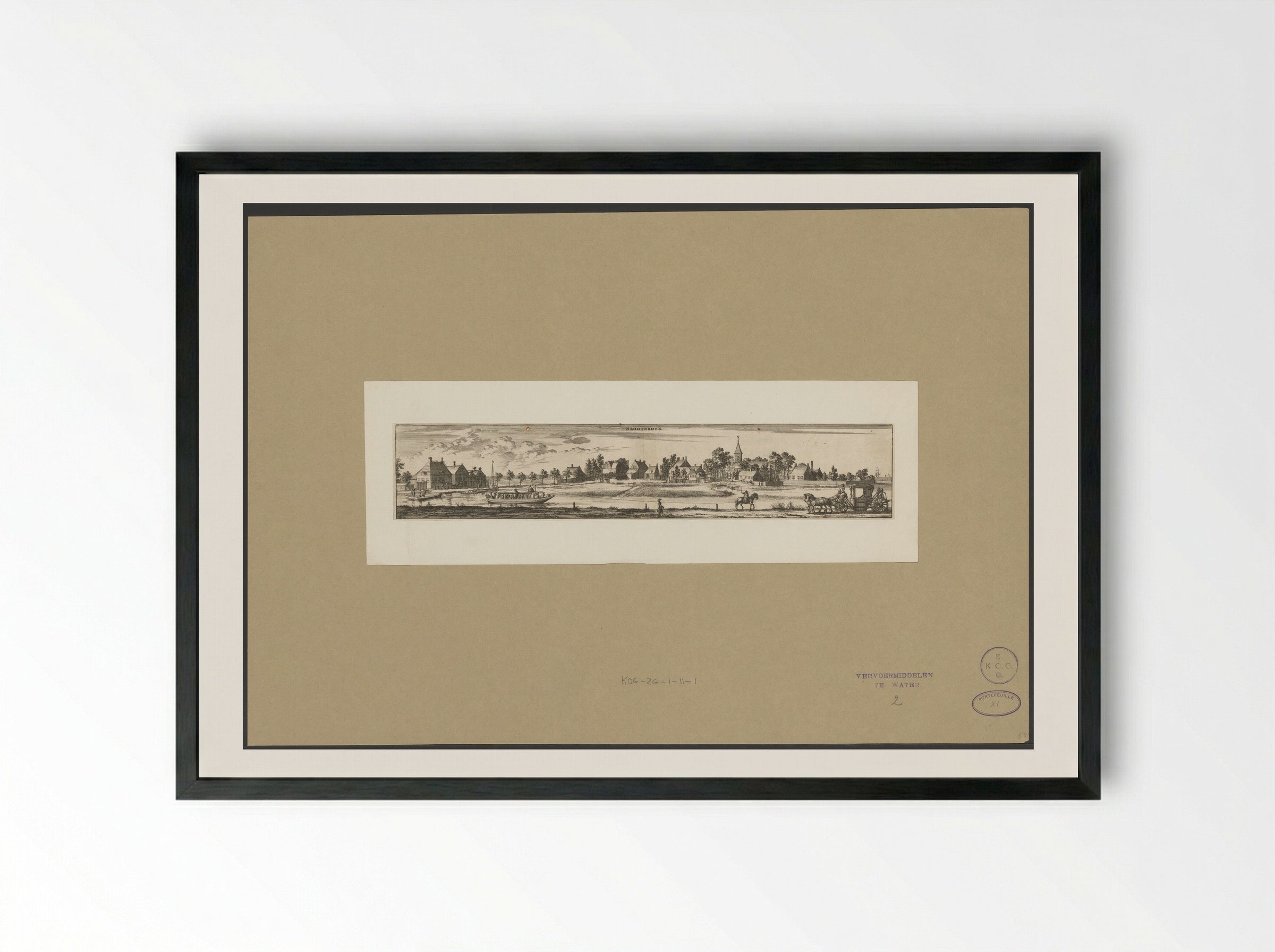 Gezicht op Sloterdijk - Jan Luyken - Framed Print Black
