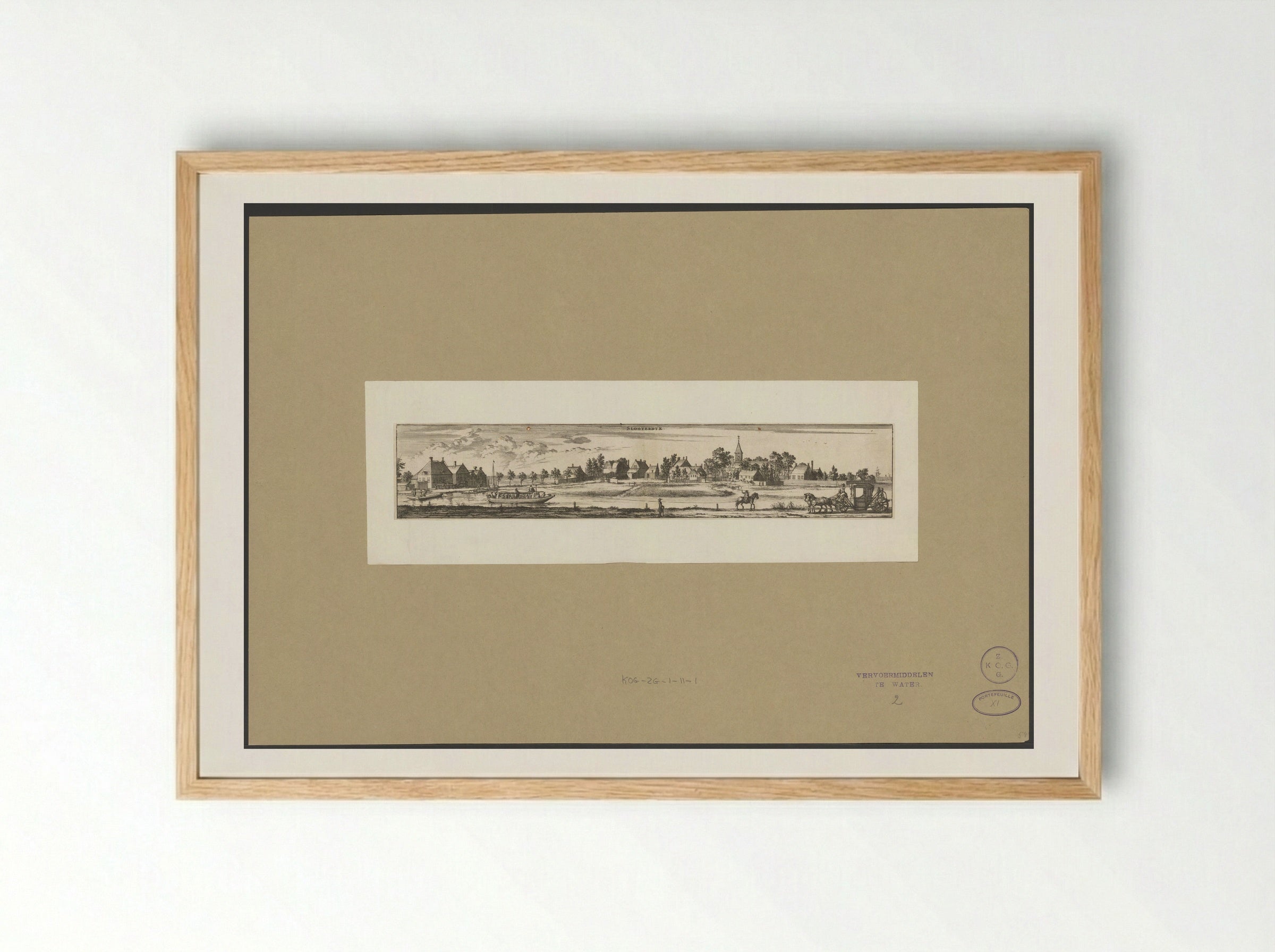 Gezicht op Sloterdijk - Jan Luyken - Framed Print Wood