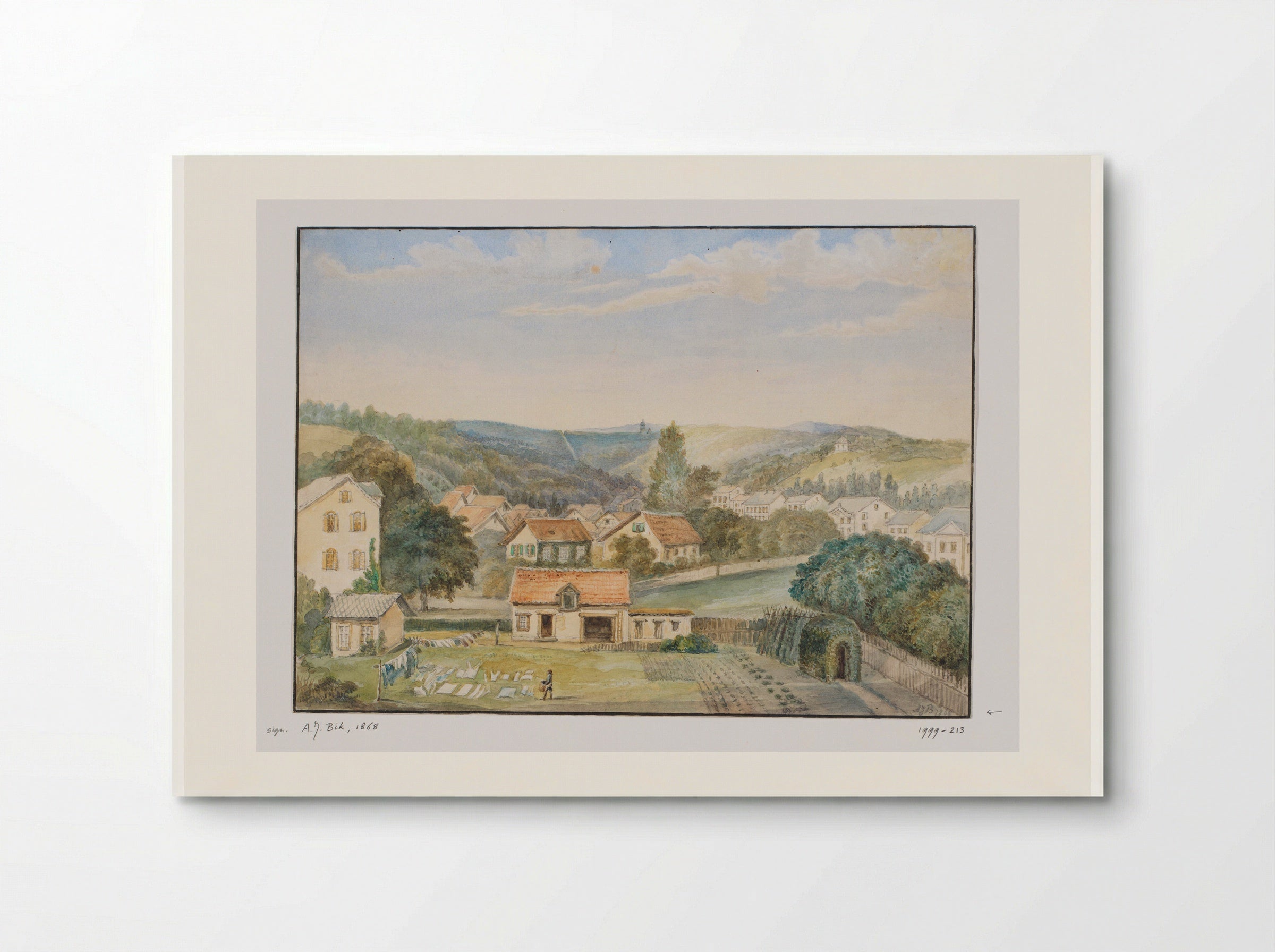 Gezicht op Soden-am-Taunus, Duitsland - Adrianus Johannes Bik - Poster