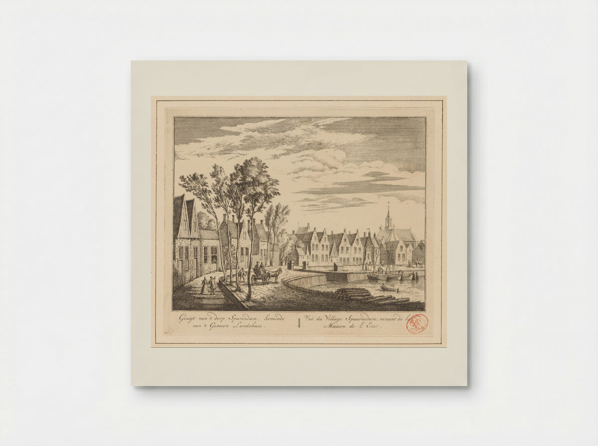 Gezicht op Spaarndam - Abraham Rademaker - Poster
