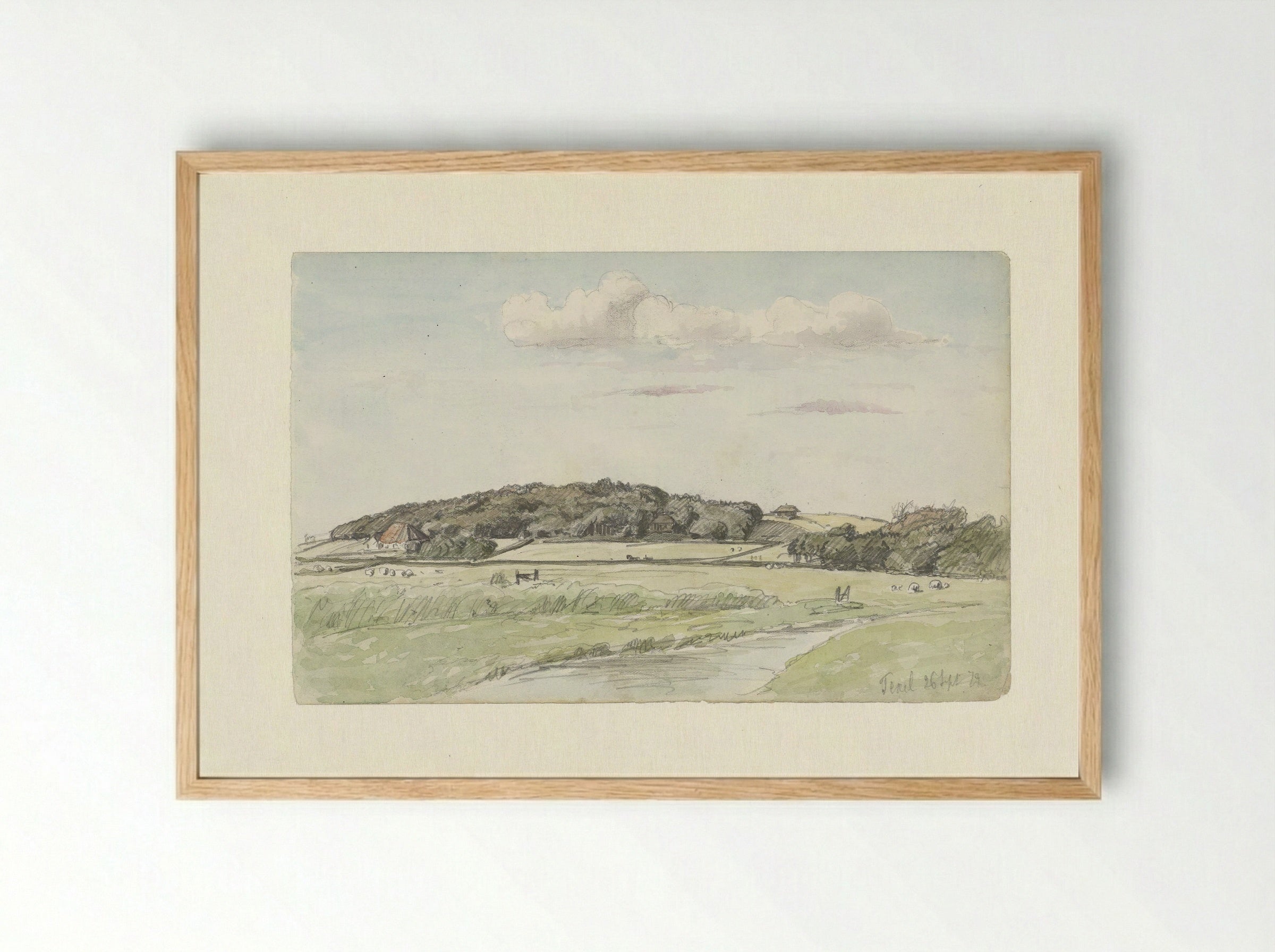 Gezicht op Texel - Jan Hoynck van Papendrecht - Framed Print Wood