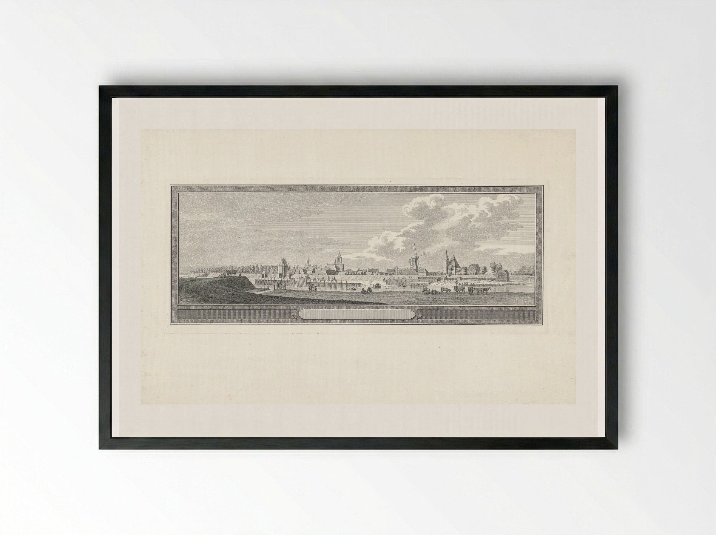 Gezicht op Tholen - Jan Caspar Philips - Framed Print Black