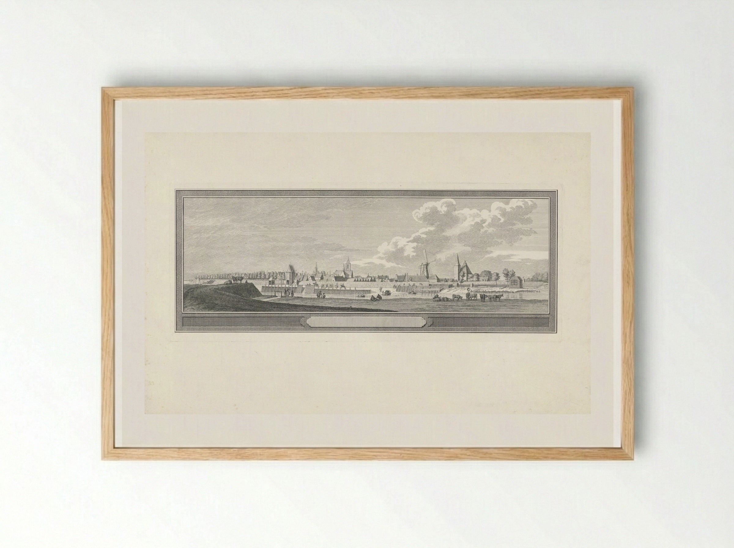 Gezicht op Tholen - Jan Caspar Philips - Framed Print Wood
