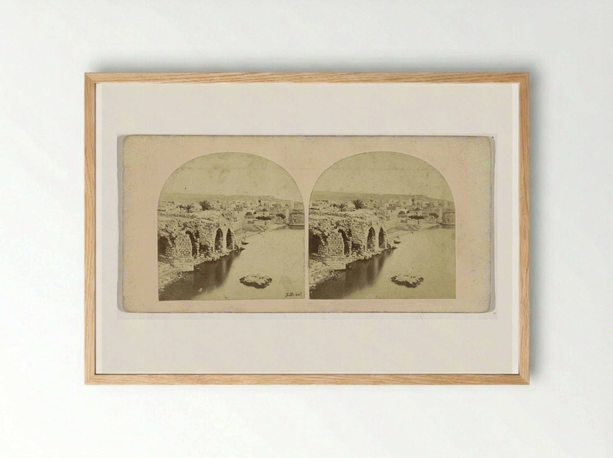 Gezicht op Tiberias - Francis Frith - Framed Print Wood