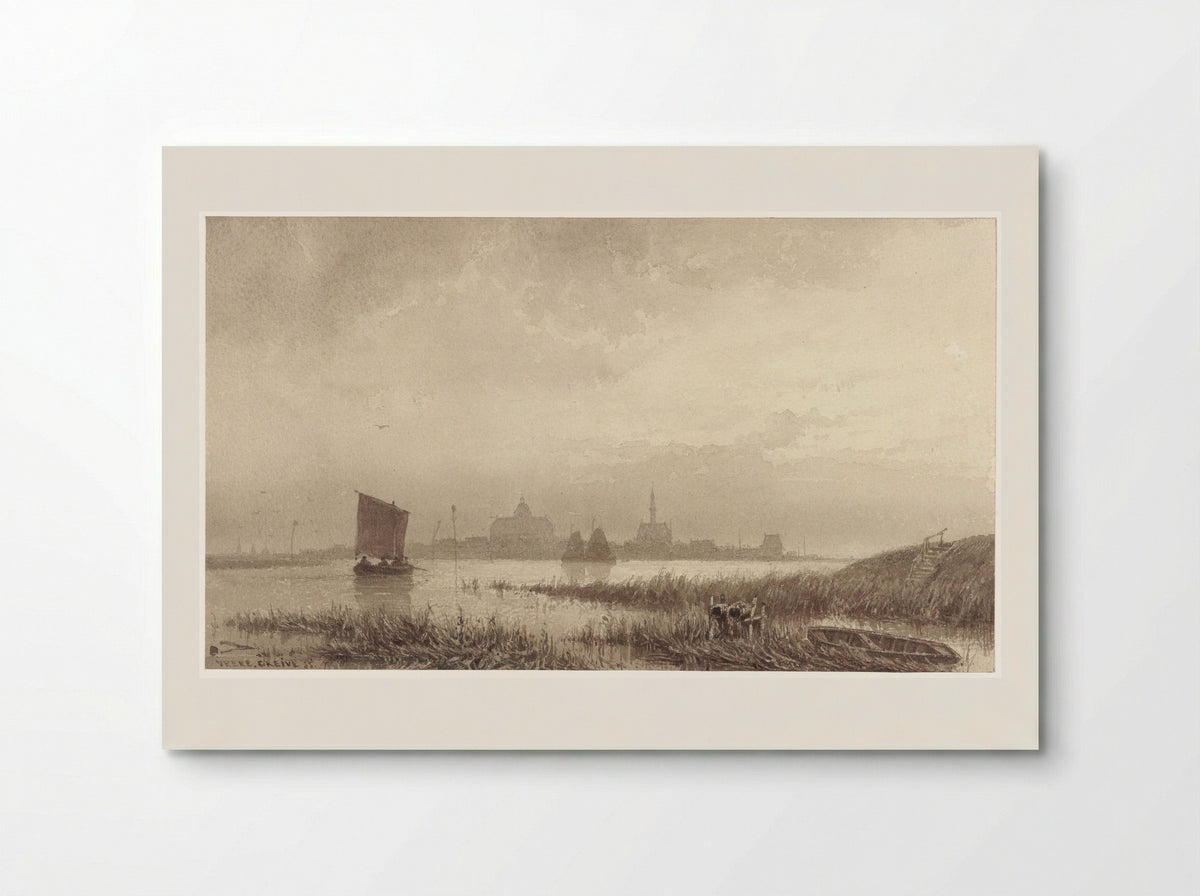 Gezicht op Veere - Petrus Franciscus Greive - Poster