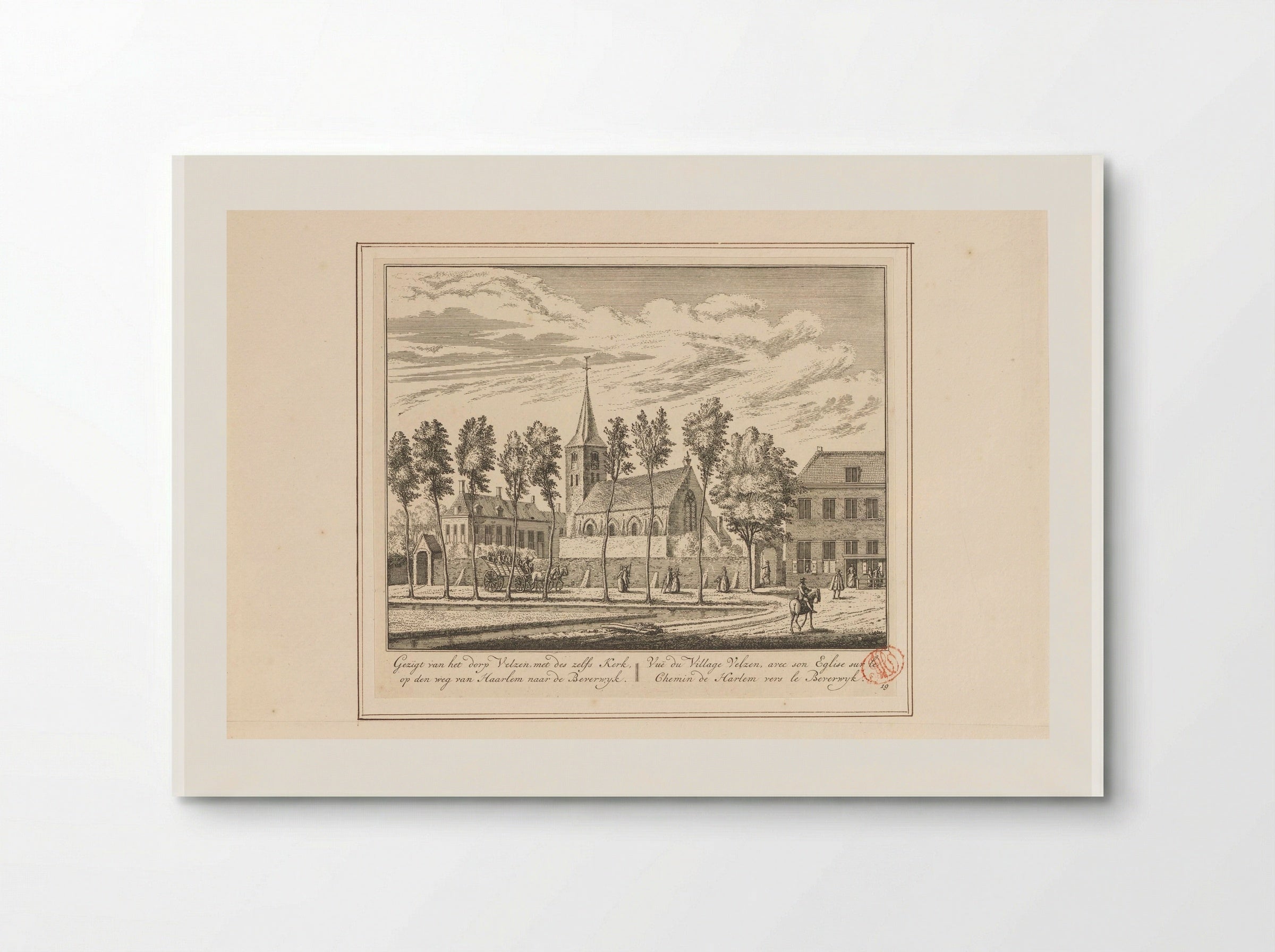 Gezicht op Velsen - Abraham Rademaker - Poster