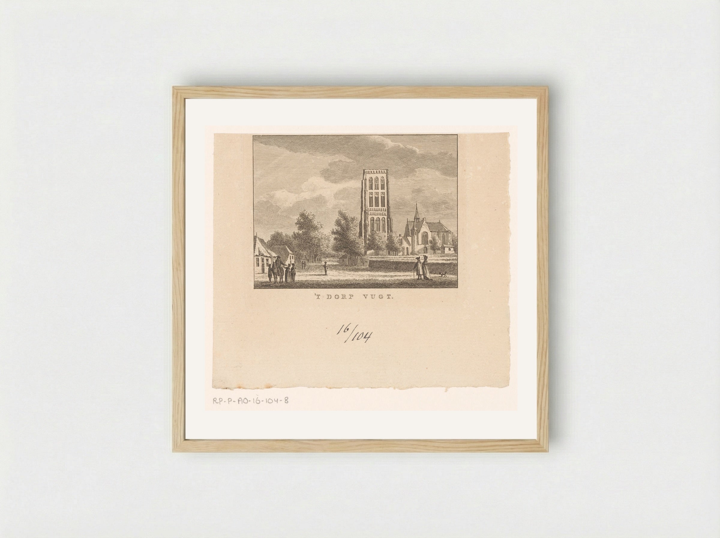 Gezicht op Vught - Carel Frederik Bendorp (I) - Framed Print Wood