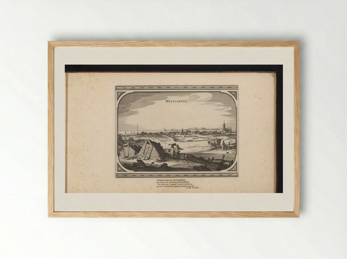 Gezicht op Westkapelle - Pieter Hendricksz. Schut - Framed Print Wood