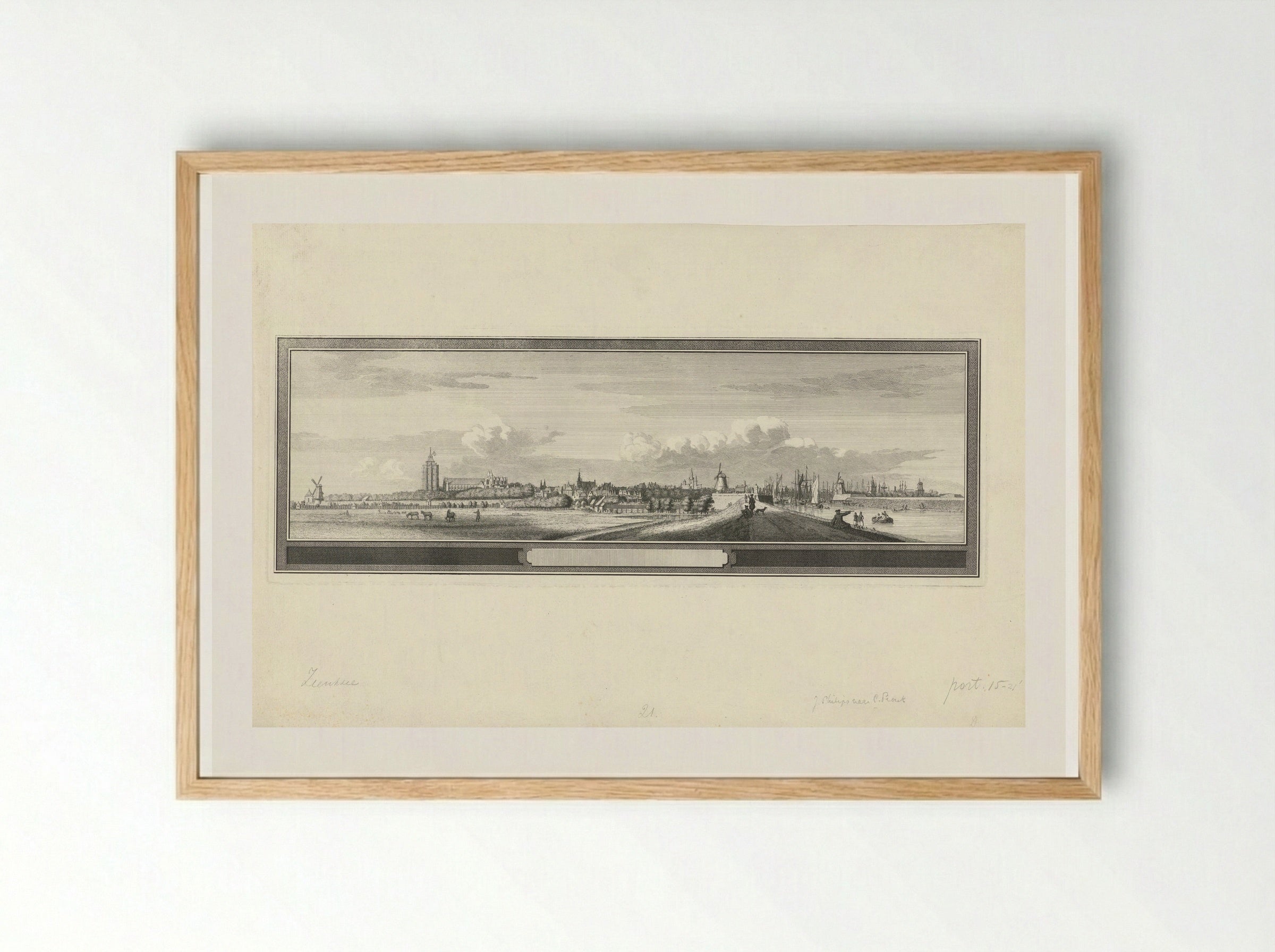 Gezicht op Zierikzee - Jan Caspar Philips - Framed Print Wood