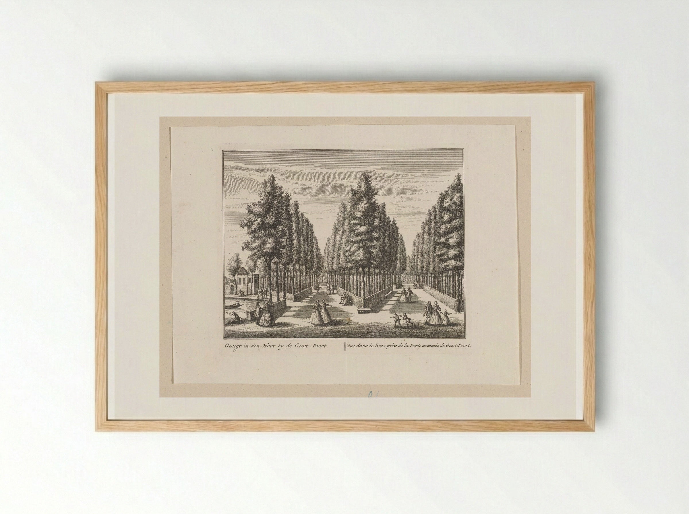 Gezicht op boslanen in de Alkmaarder Hout - Leonard Schenk - Framed Print Wood