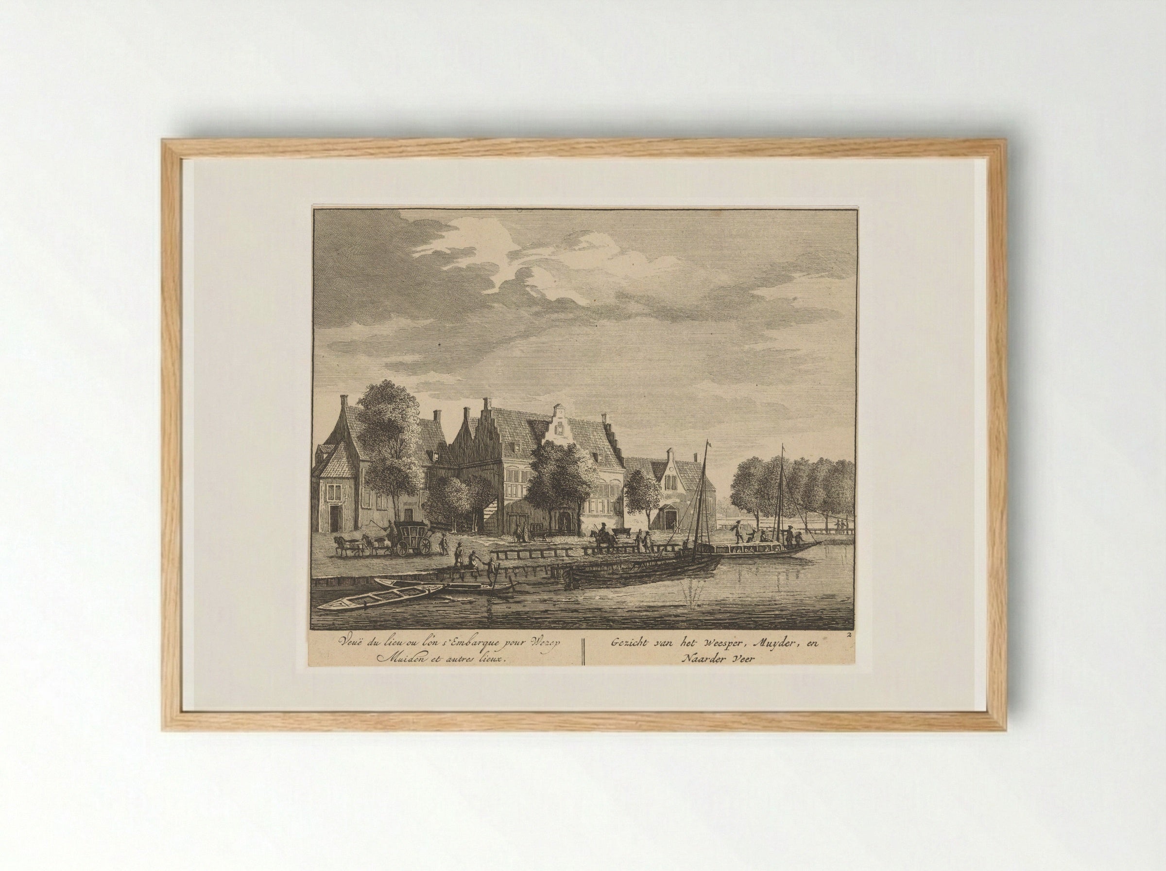 Gezicht op de Amstel bij herberg de IJsbreker - Matthijs Pool - Framed Print Wood