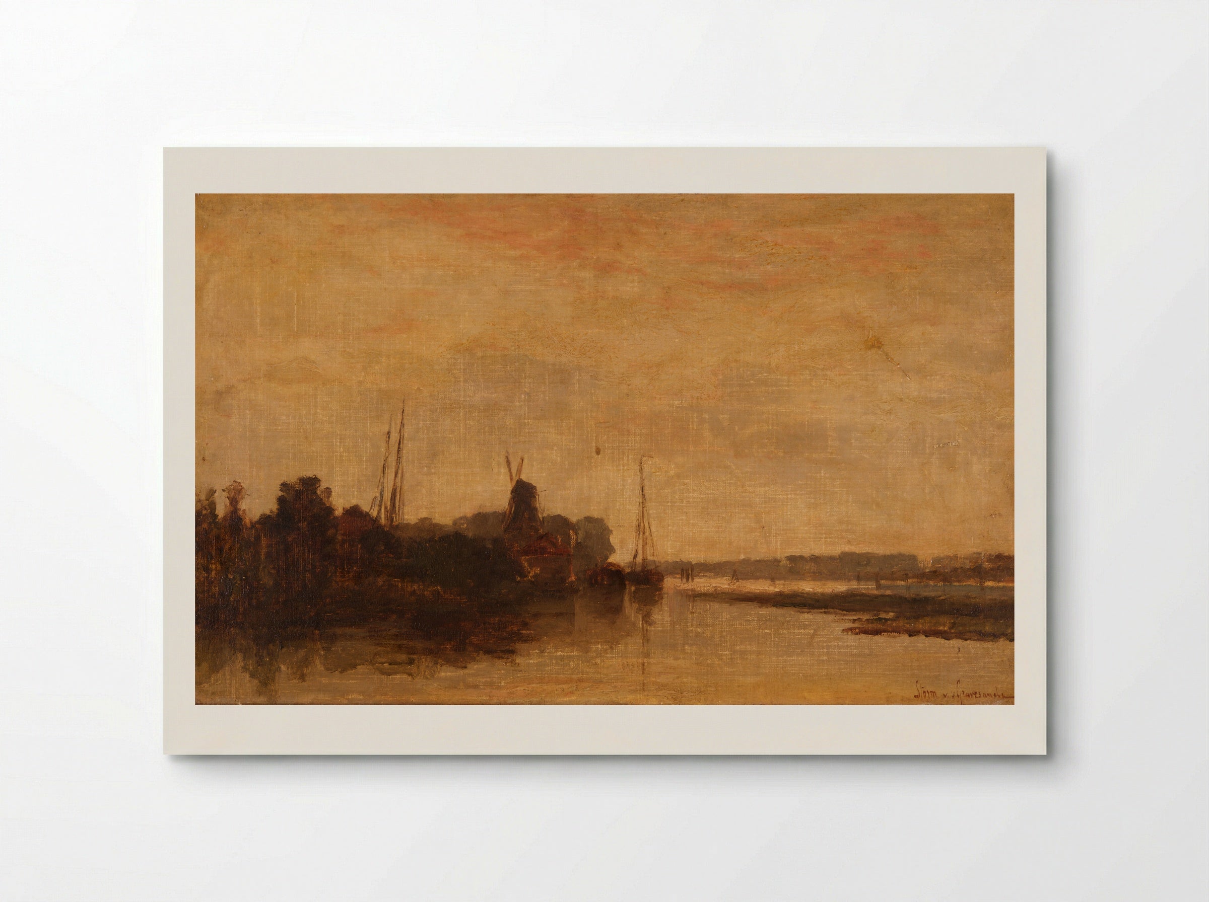 Gezicht op de Biesbosch bij Dordrecht - Carel Nicolaas Storm van 's-Gravesande - Poster