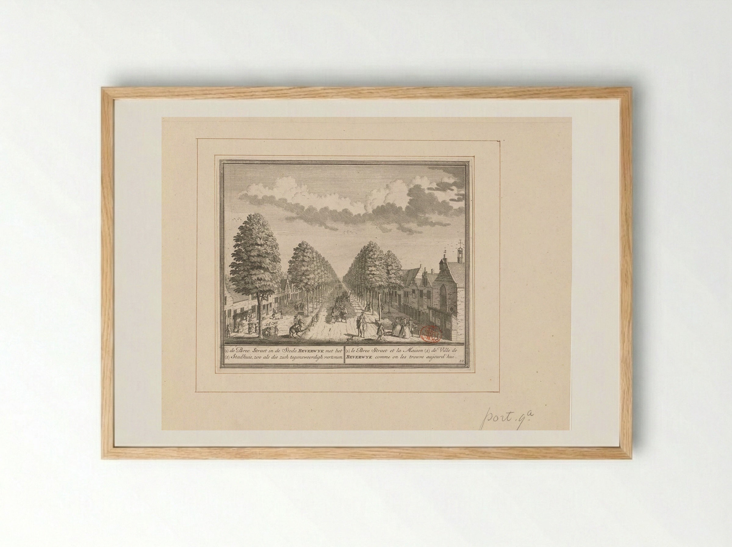Gezicht op de Breestraat te Beverwijk - Hendrik de Leth - Framed Print Wood