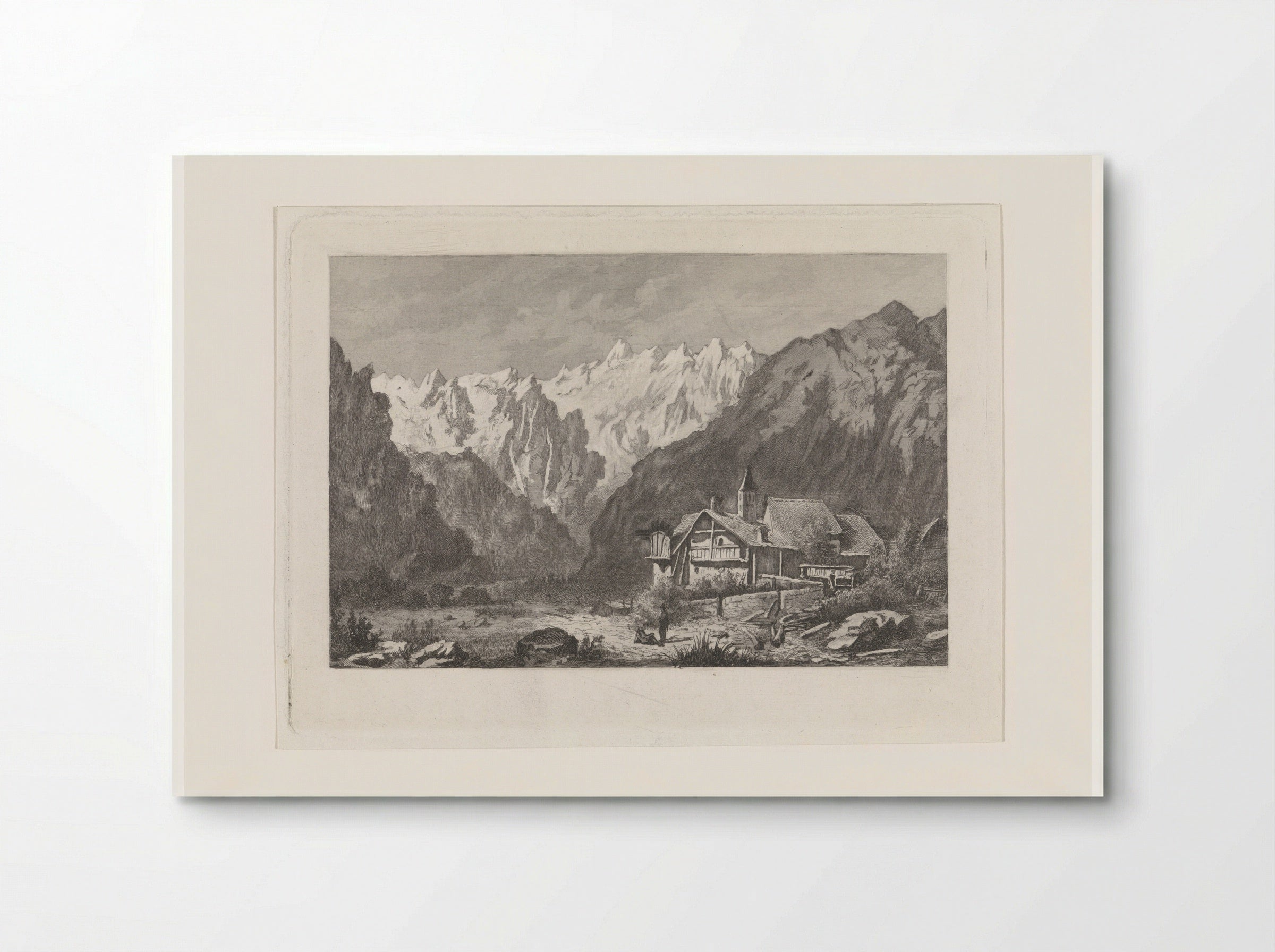 Gezicht op de Col du Géant - David van der Kellen - Poster