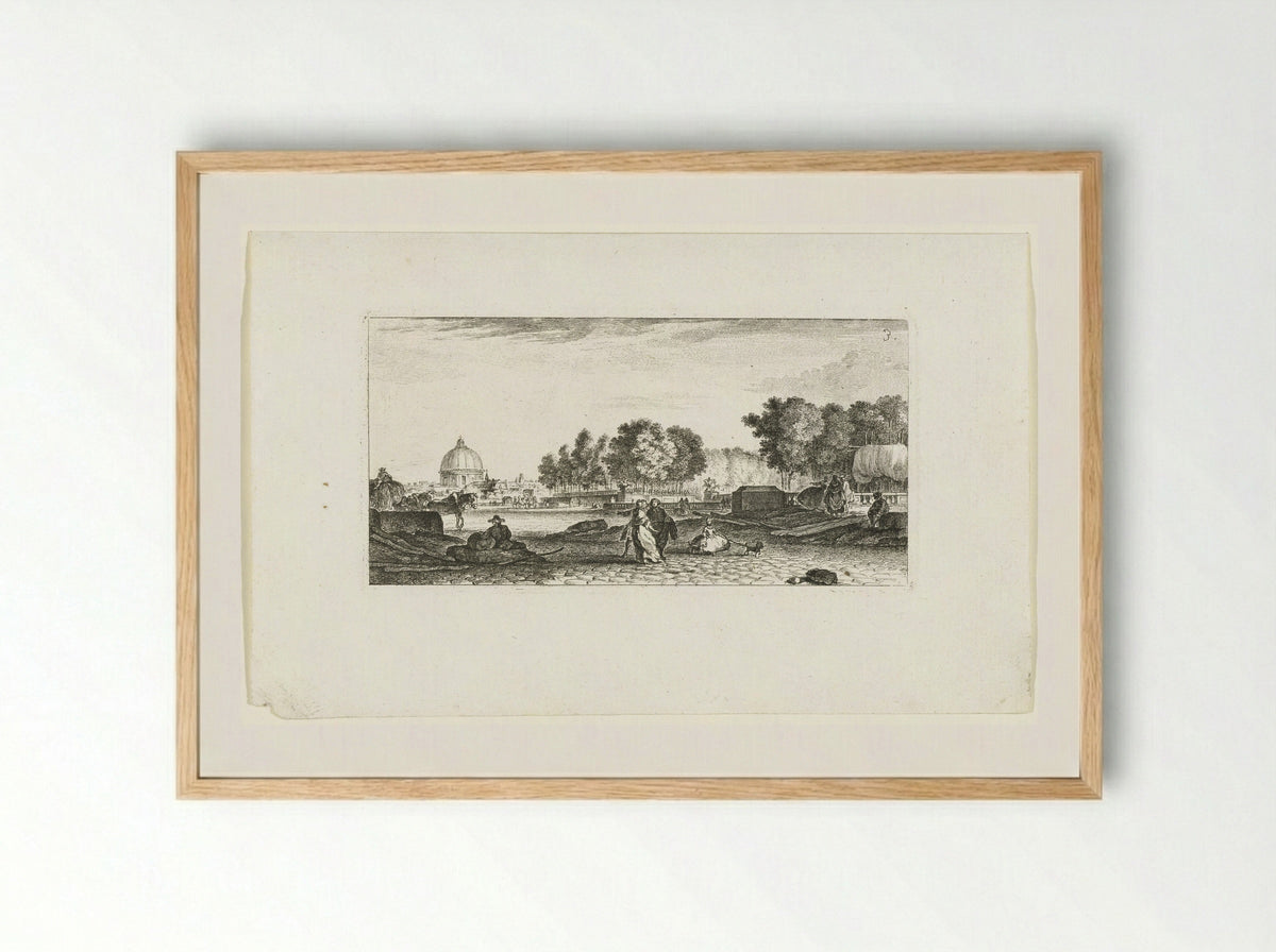 Gezicht op de Dôme des Invalides te Parijs - Jeanne Françoise Ozanne - Framed Print Wood