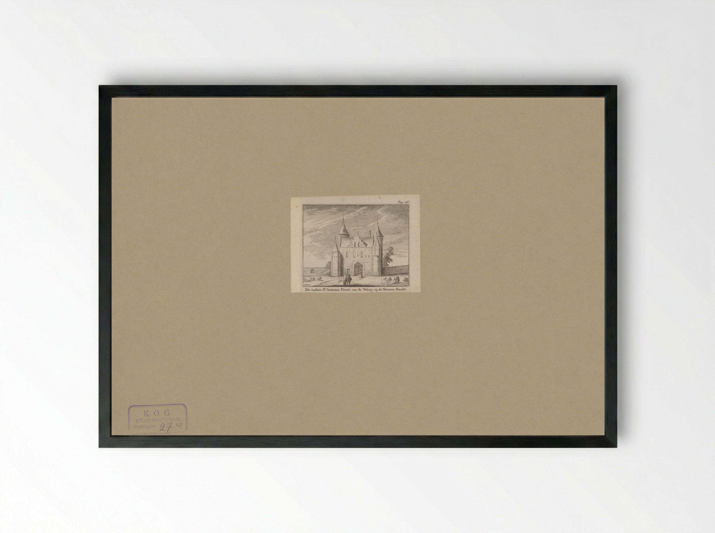 Gezicht op de Eerste Sint-Antoniespoort te Amsterdam - Jan Goeree - Framed Print Black