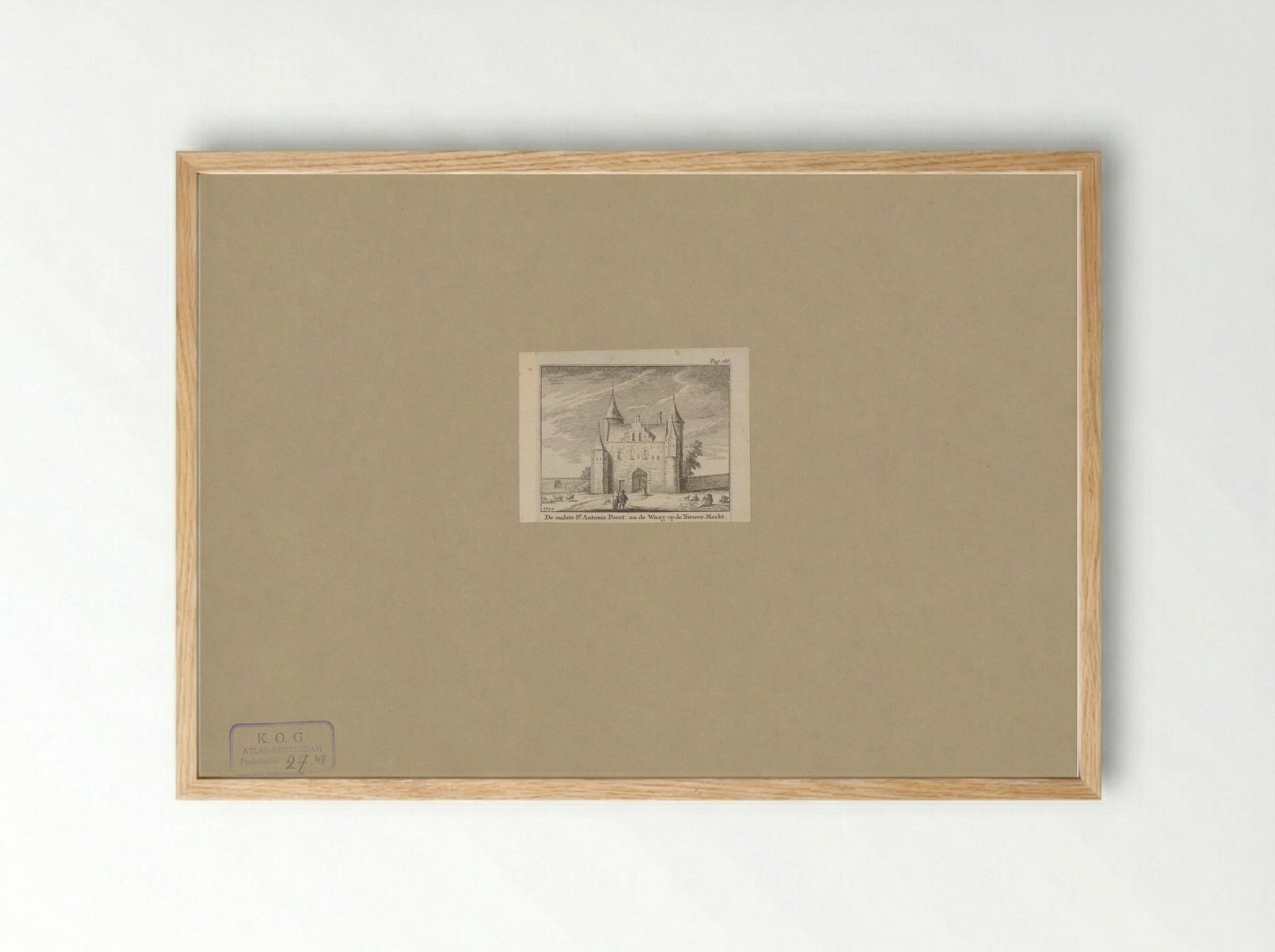 Gezicht op de Eerste Sint-Antoniespoort te Amsterdam - Jan Goeree - Framed Print Wood