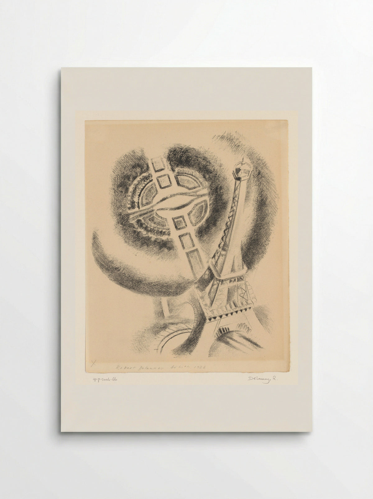 Gezicht op de Eiffeltoren en het Champ-de-Mars van bovenaf gezien - Robert Delaunay - Poster