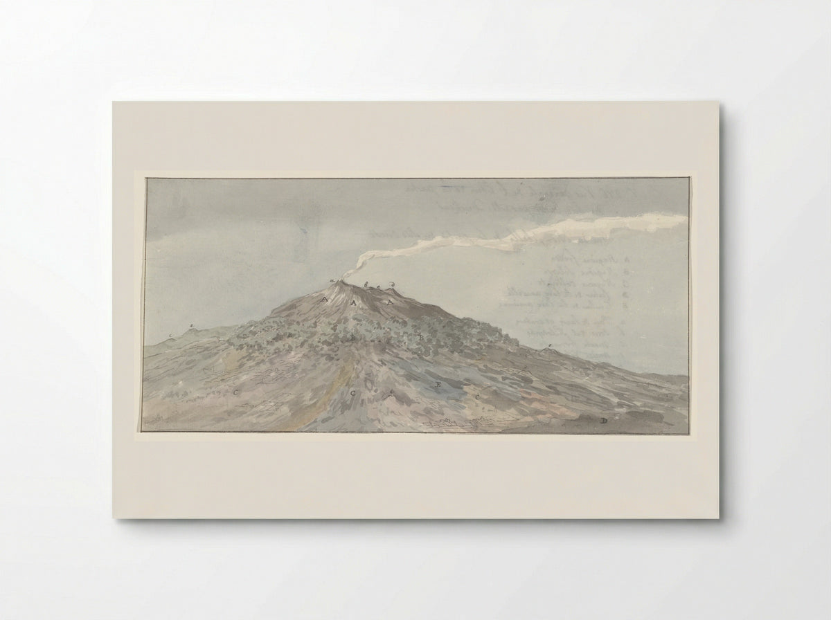 Gezicht op de Etna gezien vanuit het zuidwesten - Willem Carel Dierkens - Poster