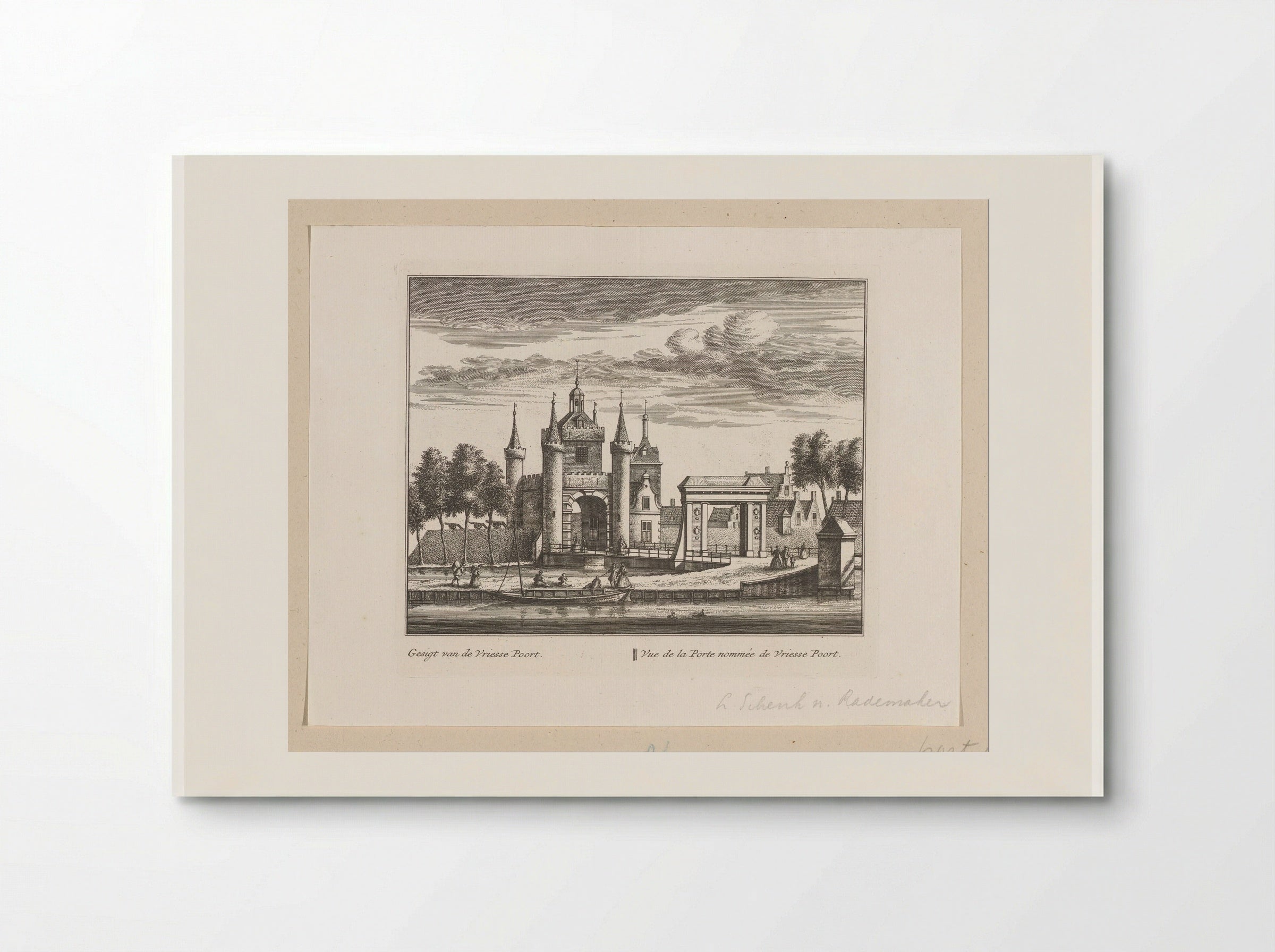 Gezicht op de Friesepoort te Alkmaar - Leonard Schenk - Poster