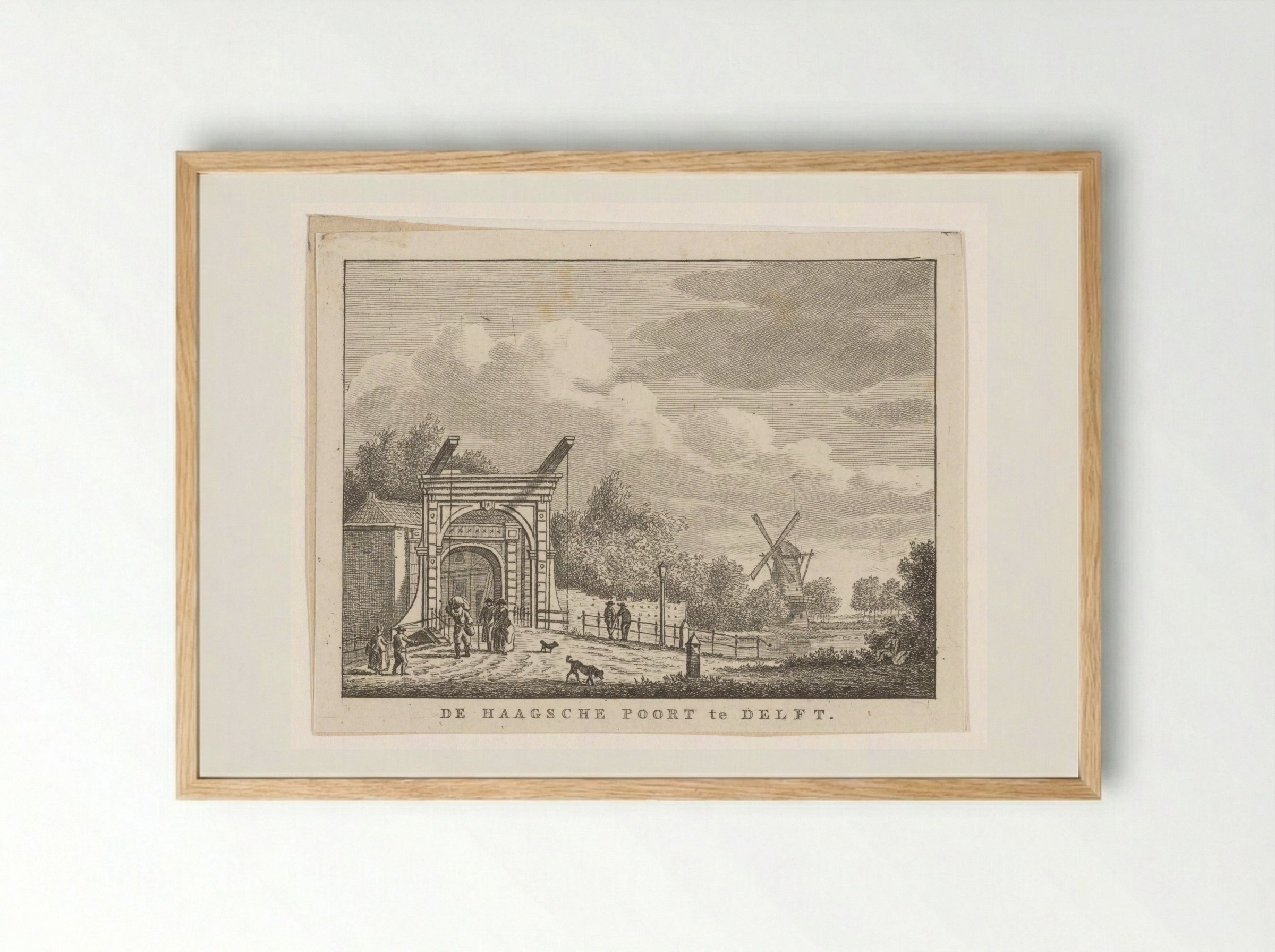 Gezicht op de Haagpoort te Delft - Carel Frederik Bendorp (I) - Framed Print Wood