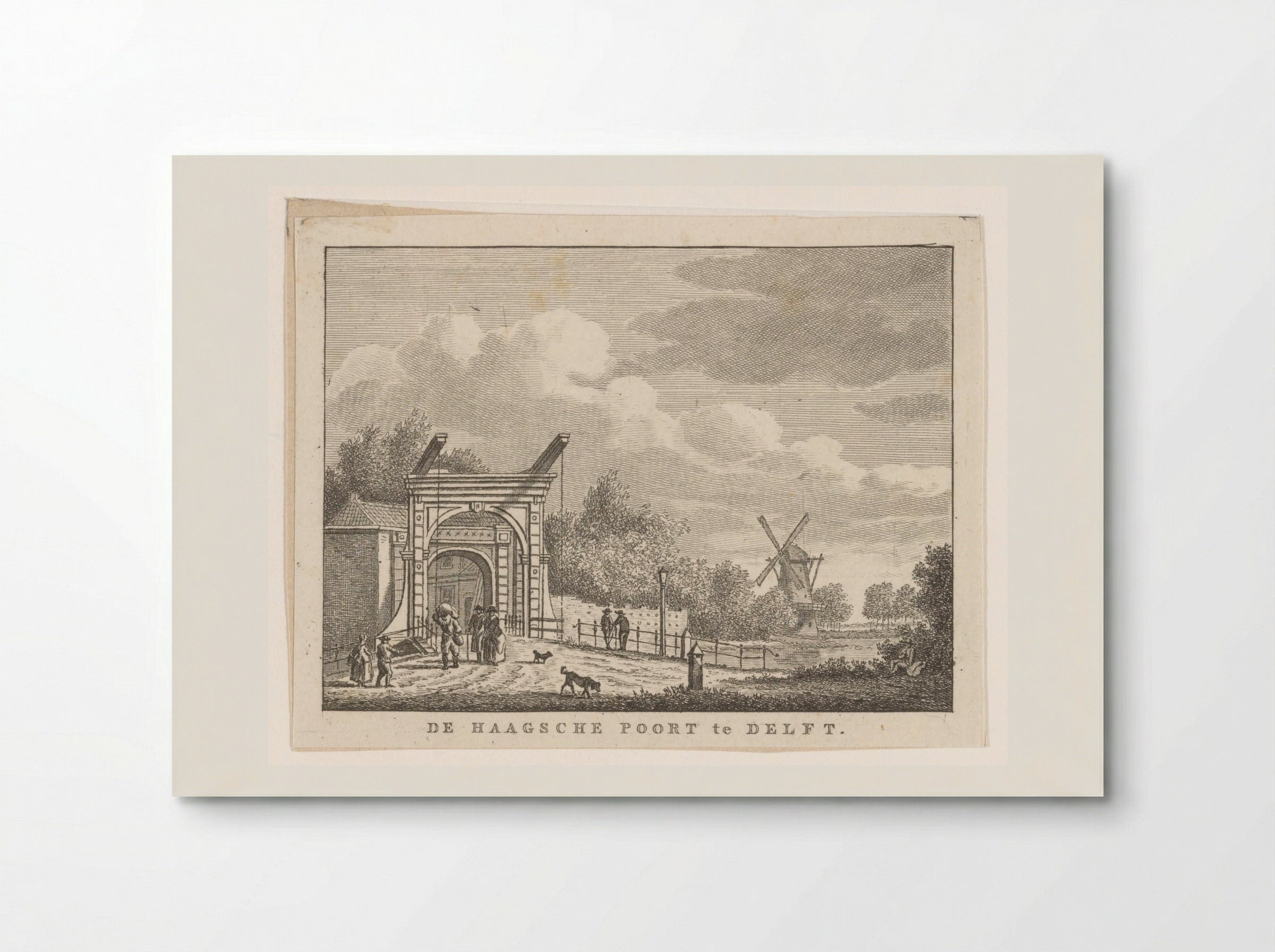 Gezicht op de Haagpoort te Delft - Carel Frederik Bendorp (I) - Poster