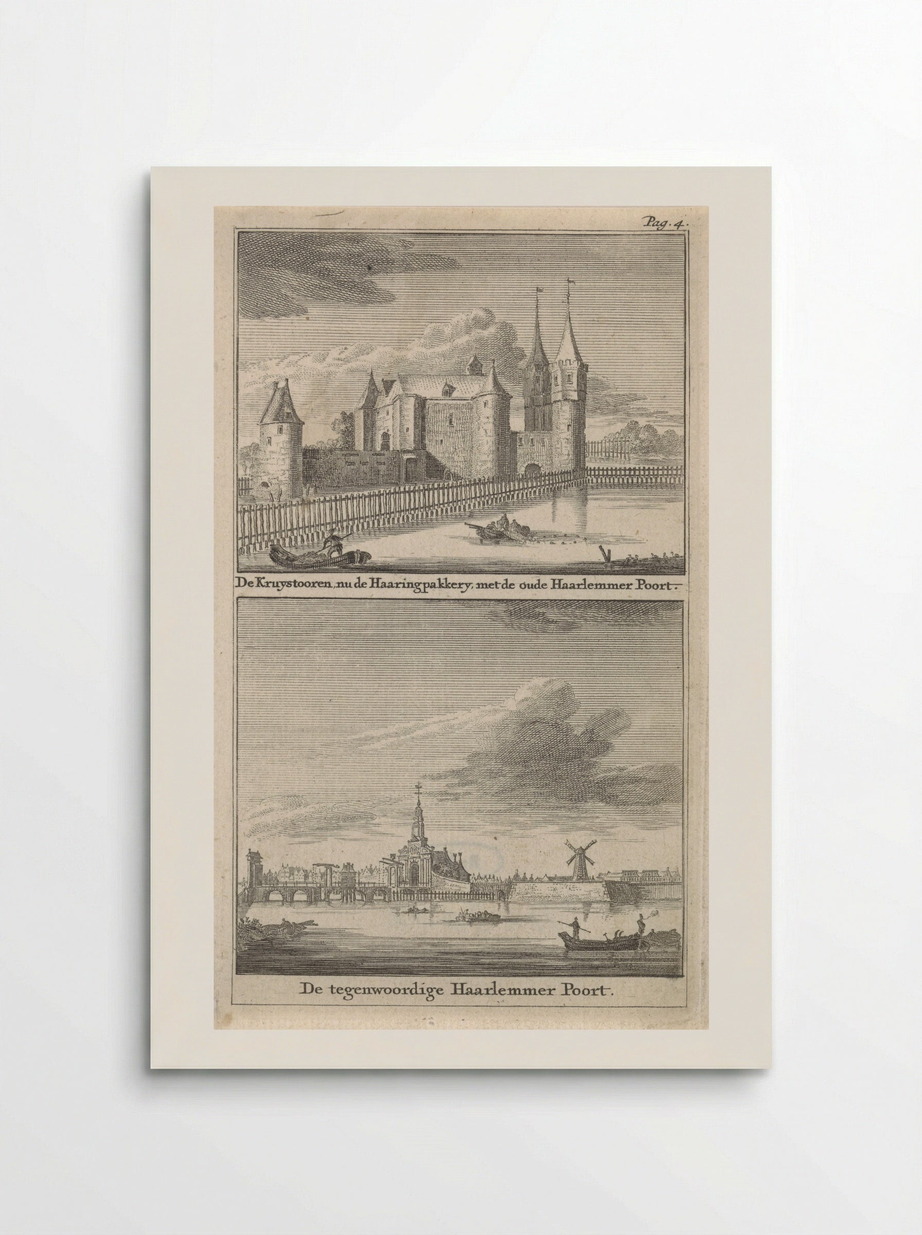 Gezicht op de Haringpakkerstoren en de Haarlemmerpoort - Jan Goeree - Poster