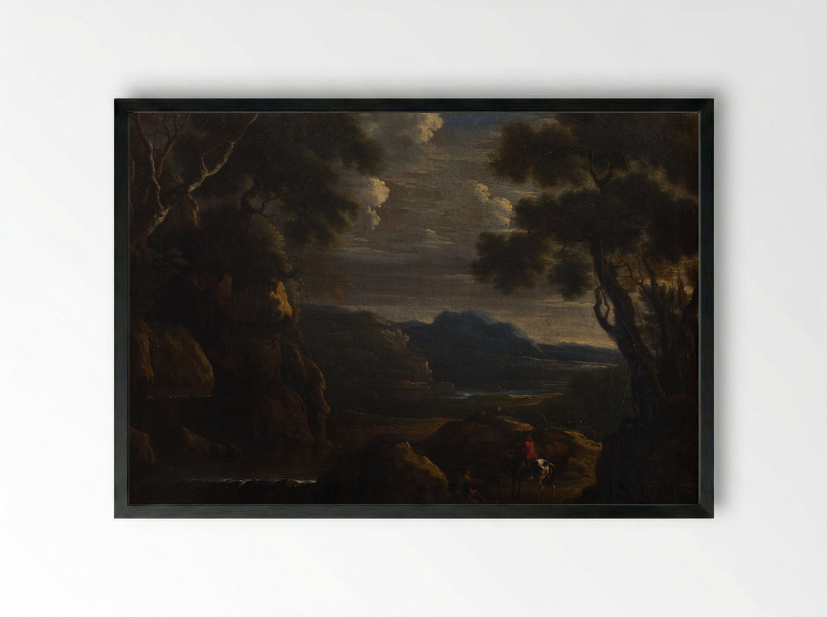 Gezicht op de Heeswijkerpoort, Montfoort - Pieter Mulier (II) - Framed Print Black