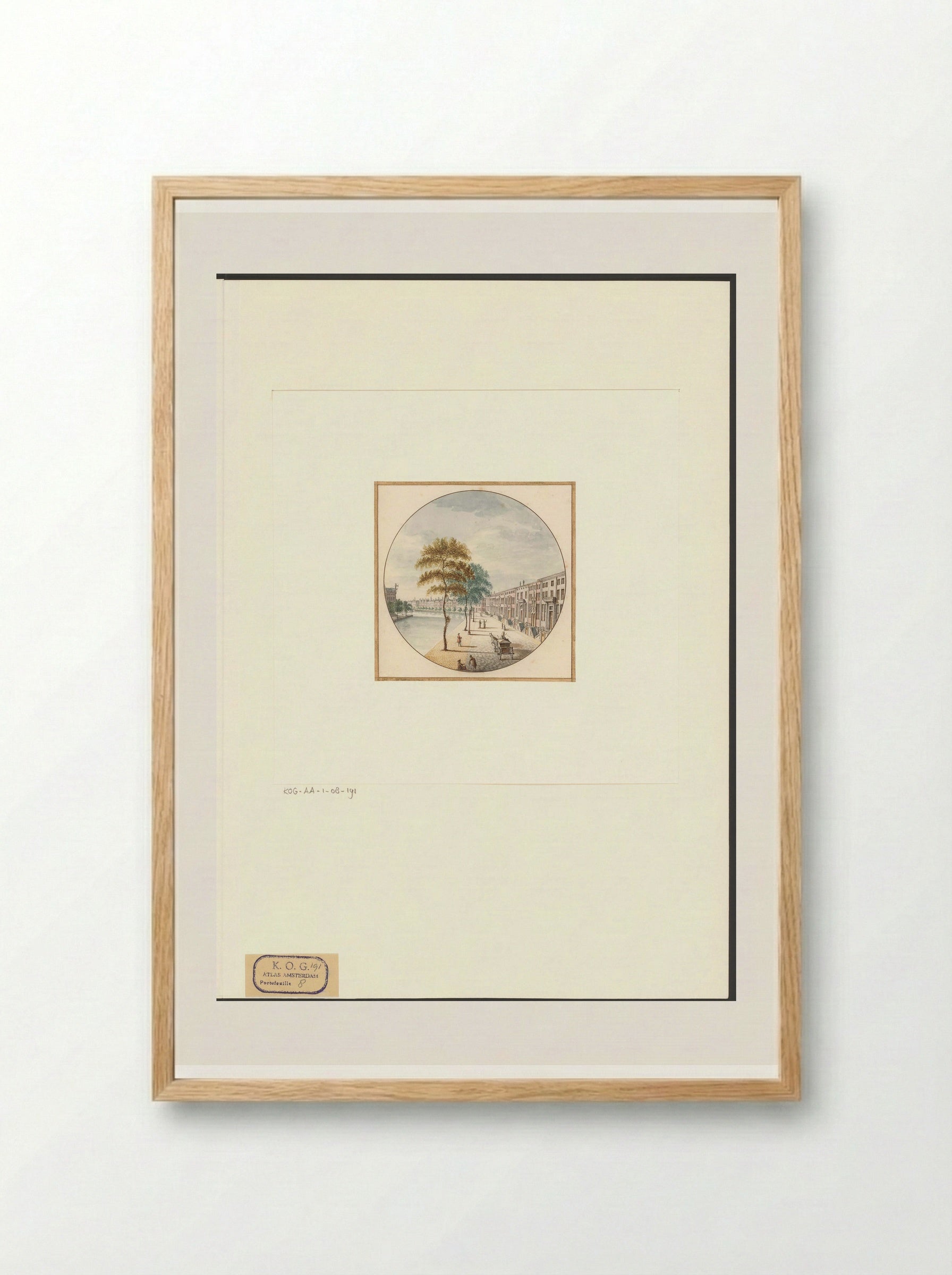Gezicht op de Herengracht, gezien vanaf het Koningsplein - Jan van Call (I) - Framed Print Wood