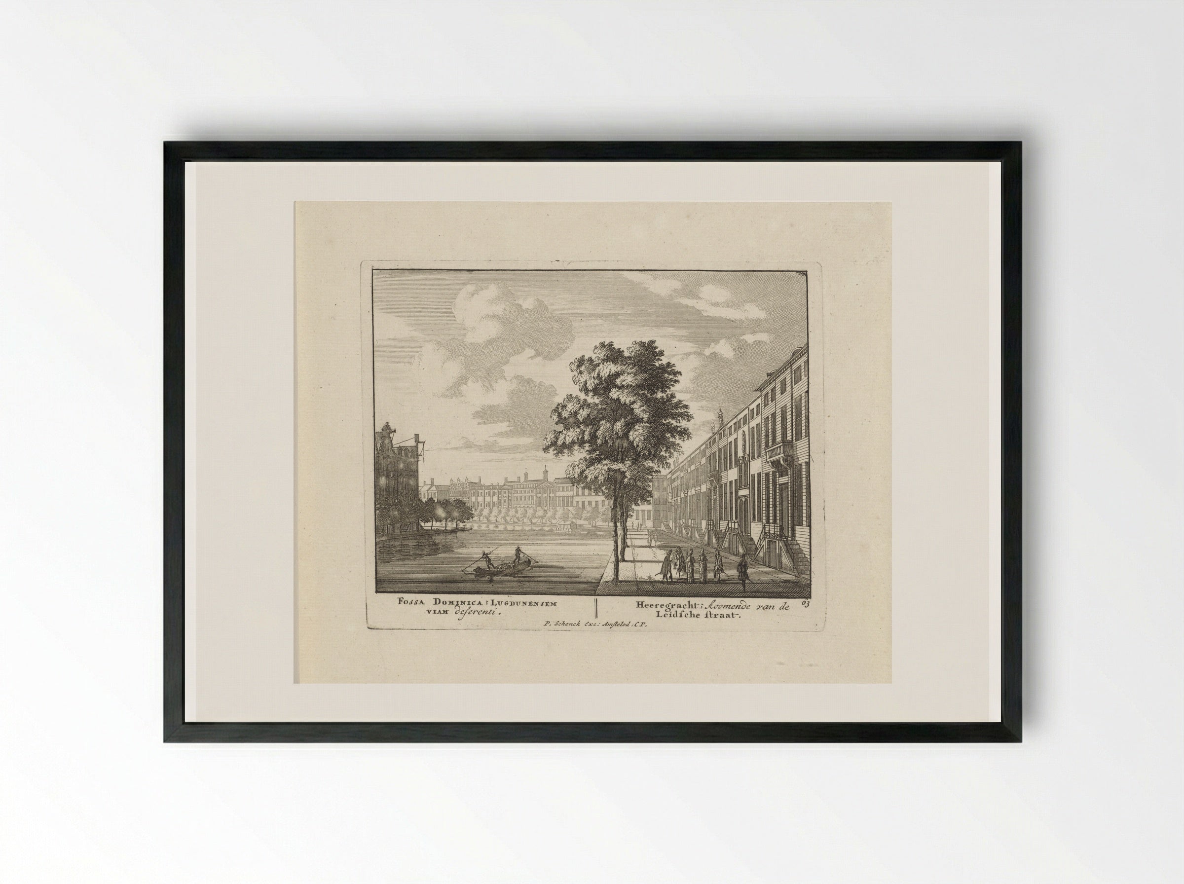 Gezicht op de Herengracht te Amsterdam - Jan van Call (I) - Framed Print Black