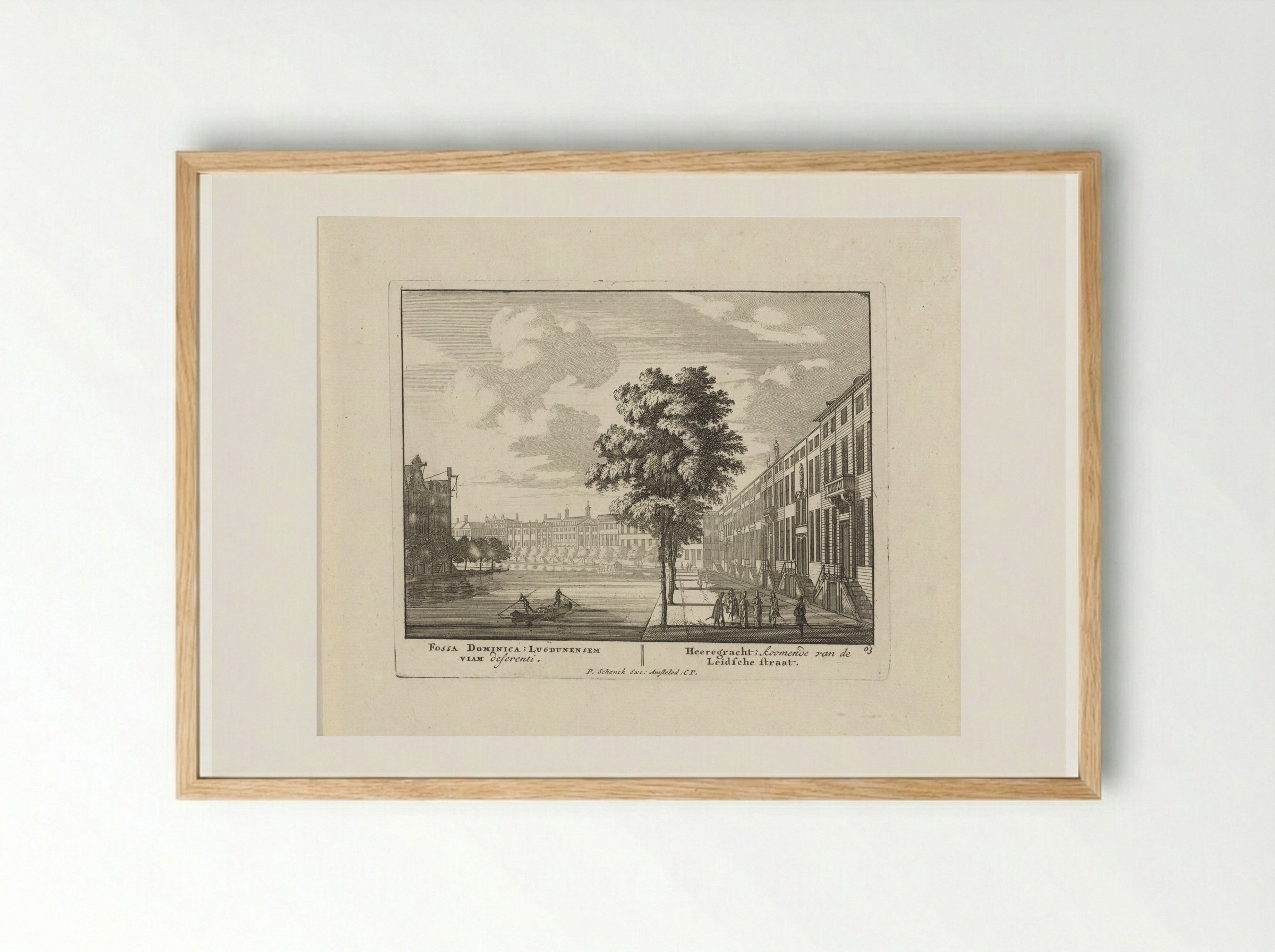 Gezicht op de Herengracht te Amsterdam - Jan van Call (I) - Framed Print Wood