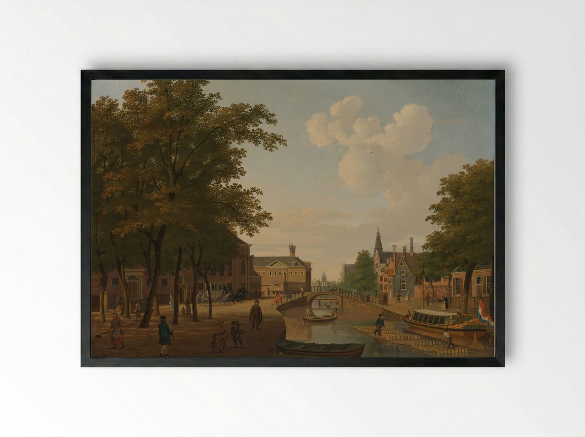 Gezicht op de Houtmarkt te Amsterdam - Hendrik Keun - Framed Print Black