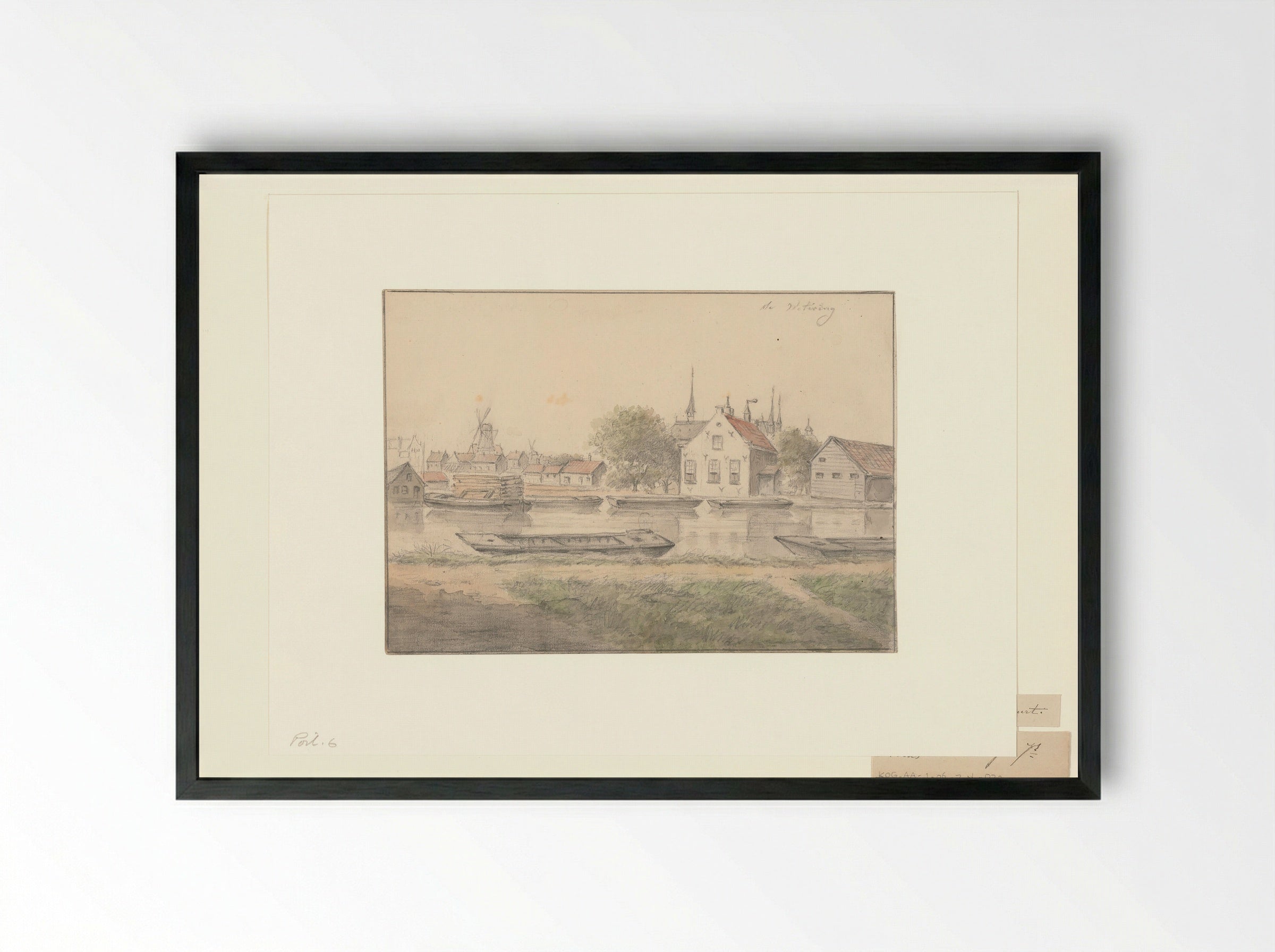 Gezicht op de Hugo de Grootbuurt - Albert Martin - Framed Print Black