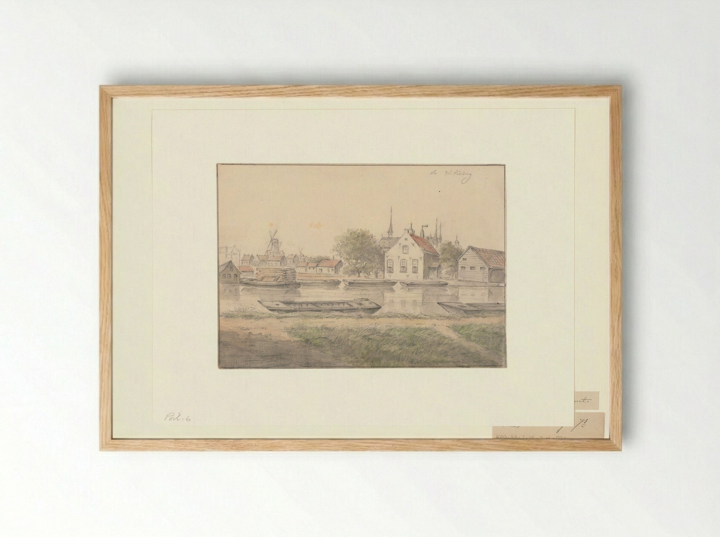 Gezicht op de Hugo de Grootbuurt - Albert Martin - Framed Print Wood