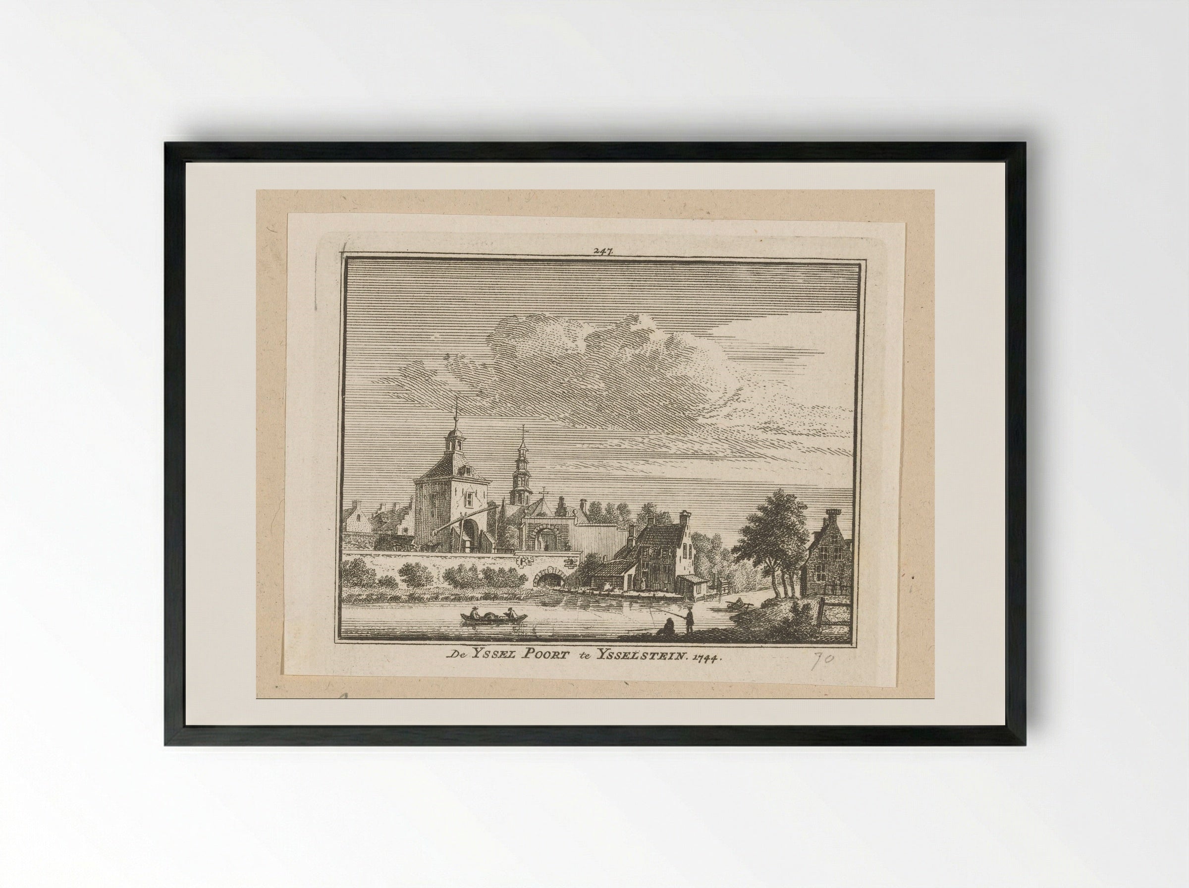 Gezicht op de IJsselpoort te IJsselstein - Hendrik Spilman - Framed Print Black