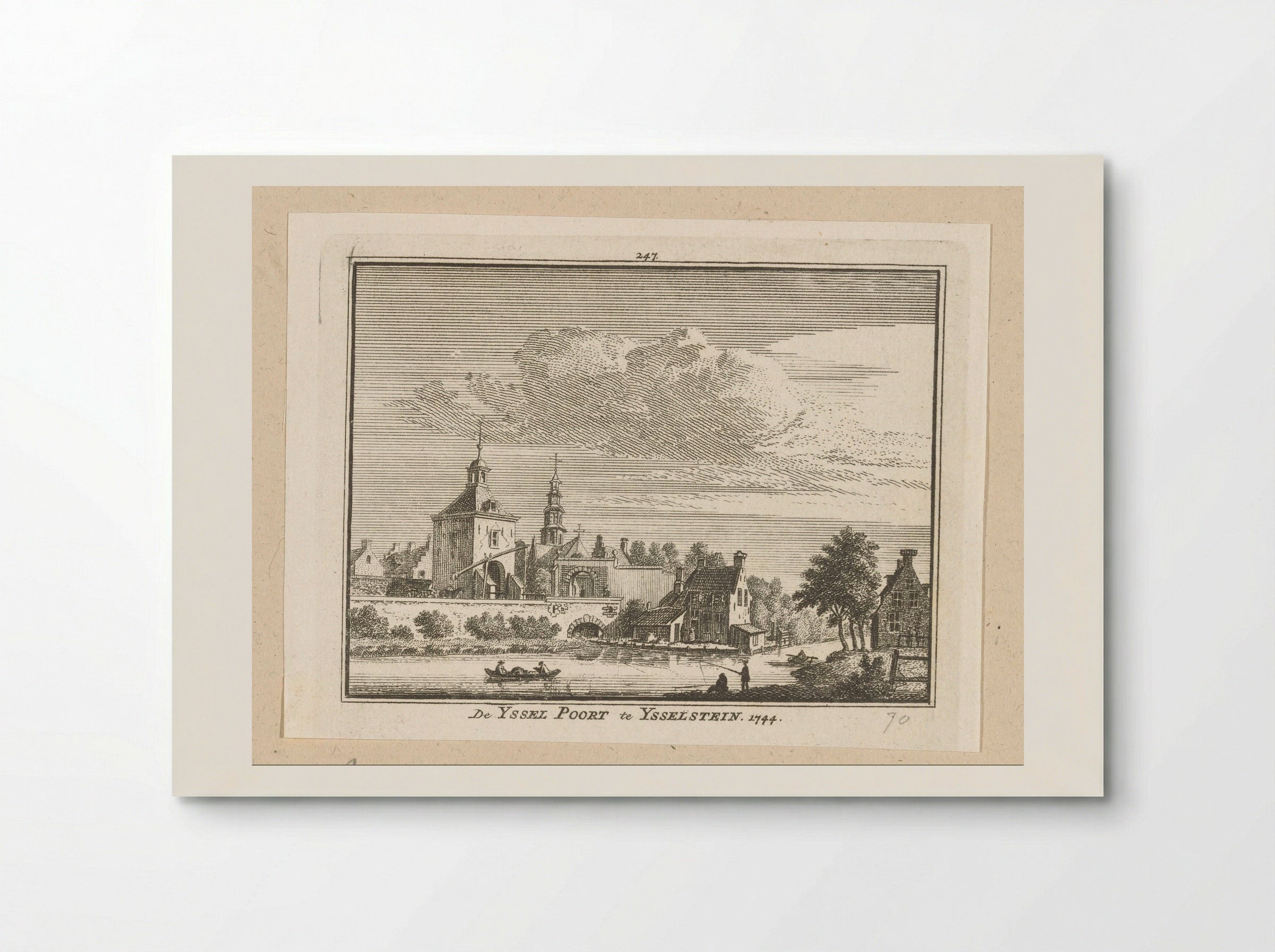 Gezicht op de IJsselpoort te IJsselstein - Hendrik Spilman - Poster