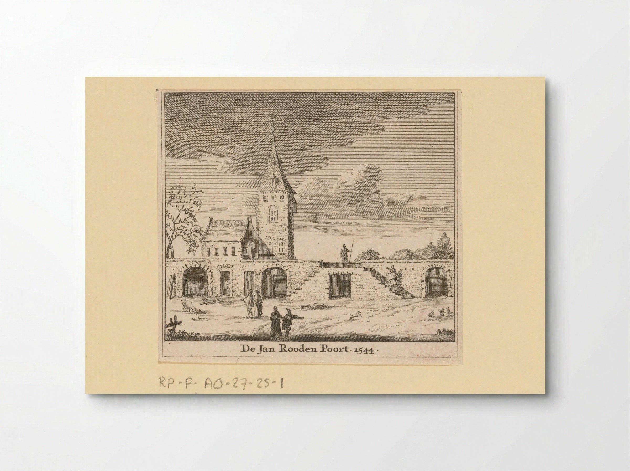 Gezicht op de Jan Roodenpoort te Amsterdam, 1544 - Jan Goeree - Poster