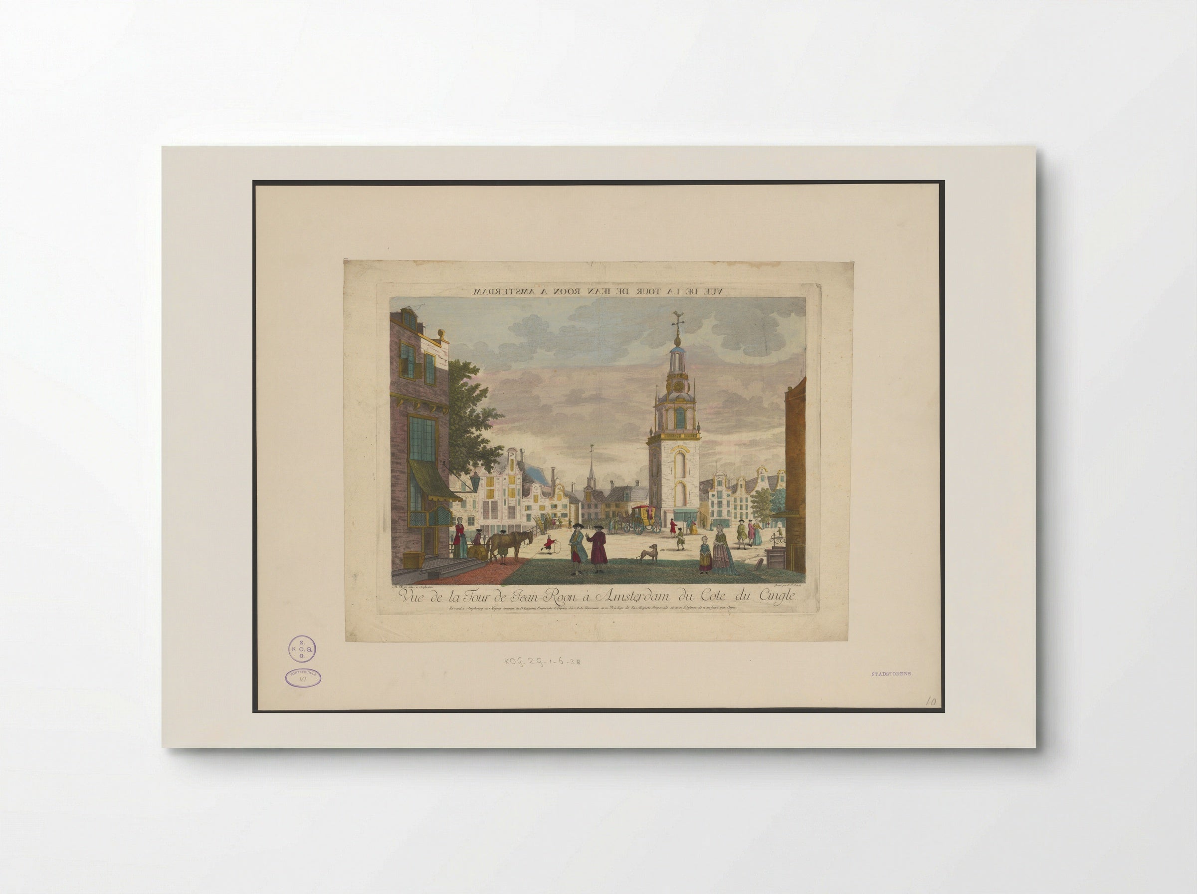 Gezicht op de Jan Roodenpoortstoren te Amsterdam - Willem Writs - Poster
