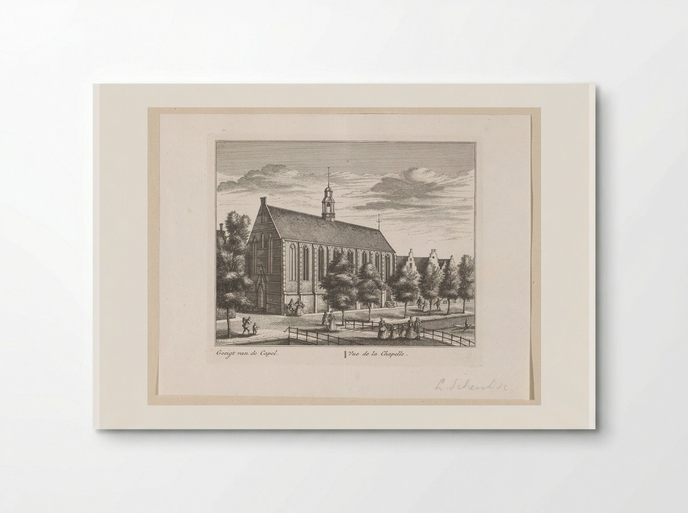Gezicht op de Kapelkerk te Alkmaar - Leonard Schenk - Poster